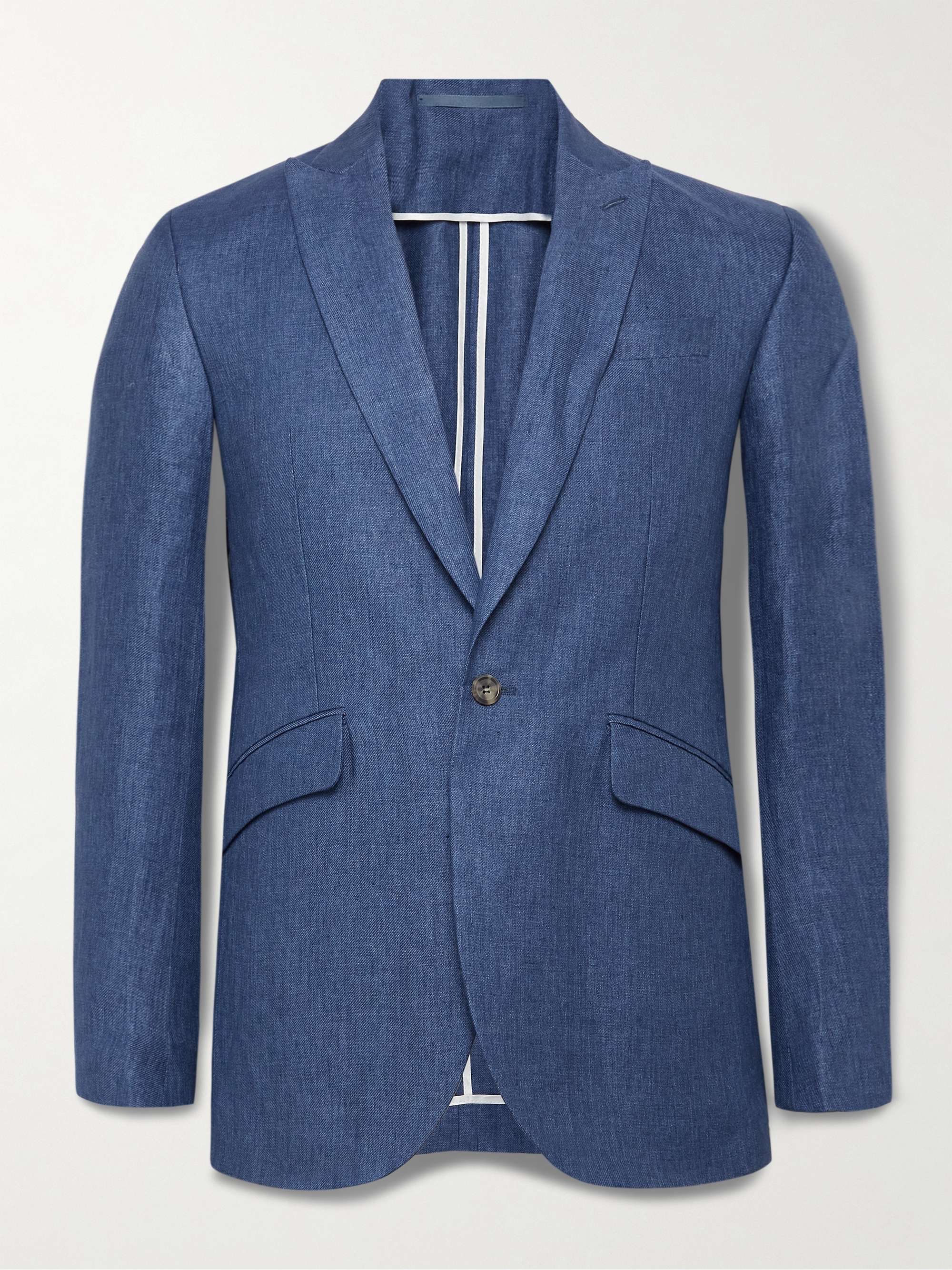 FAVOURBROOK Dawlish Ebury Slim-Fit Herringbone Linen Suit Jacket