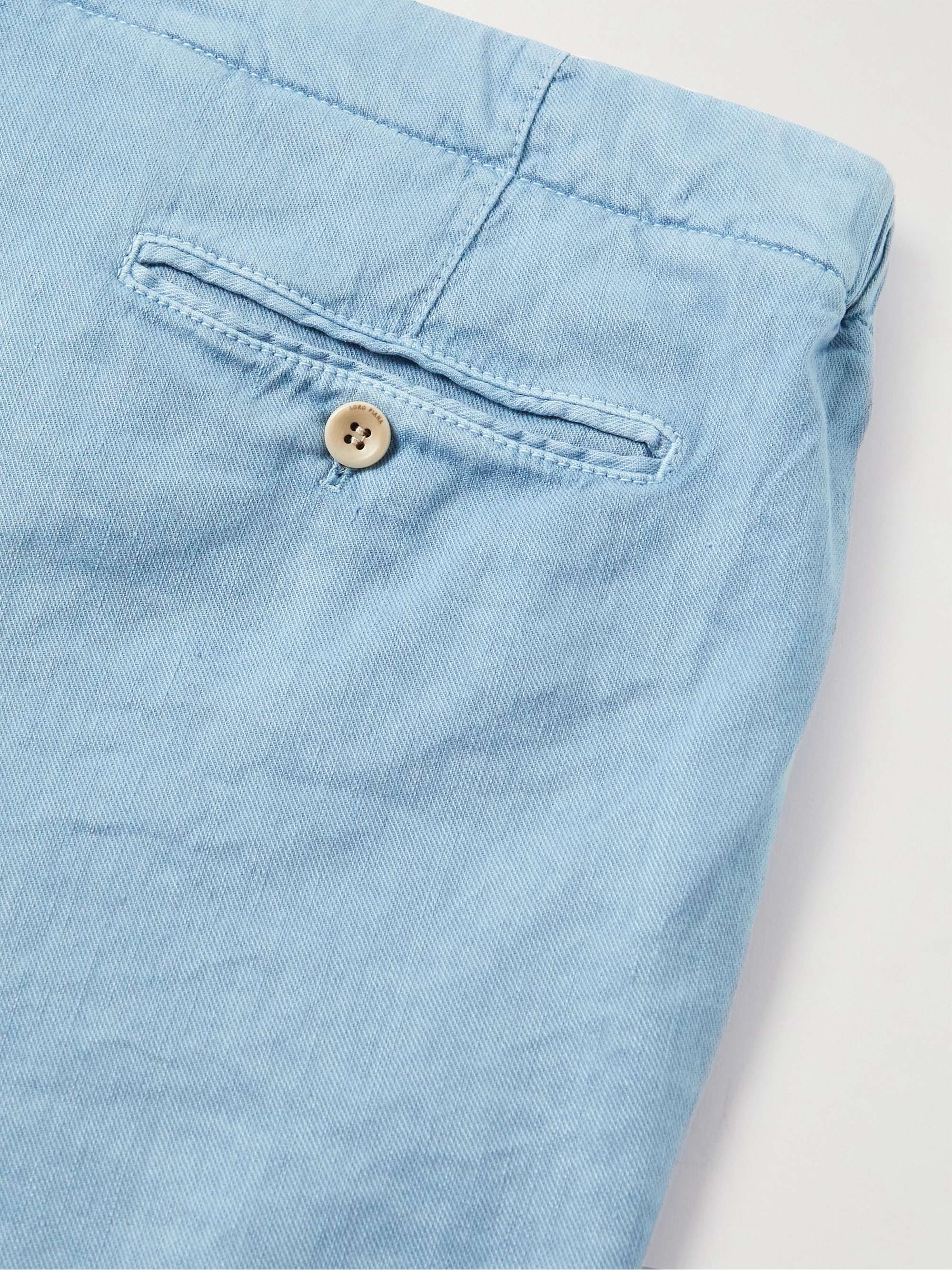 LORO PIANA Straight-Leg Linen-Blend Twill Drawstring Shorts