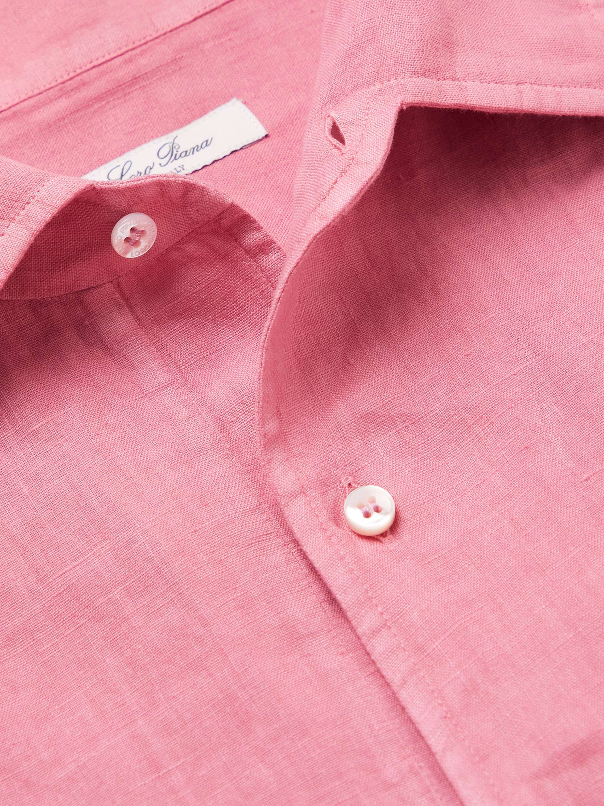 LORO PIANA André Linen Polo Shirt