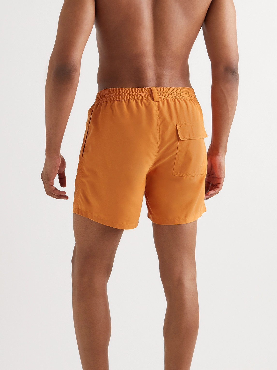 Shop Loro Piana Mid-length Swim Shorts In Orange