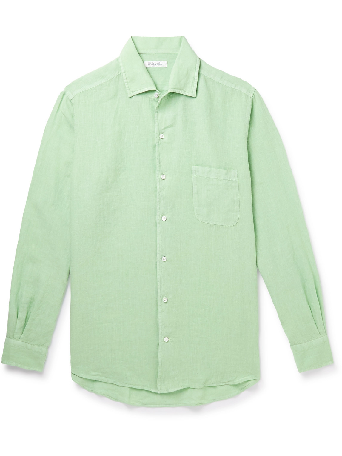 Loro Piana - André Garment-Dyed Linen Shirt - Men - Green - XXXXL