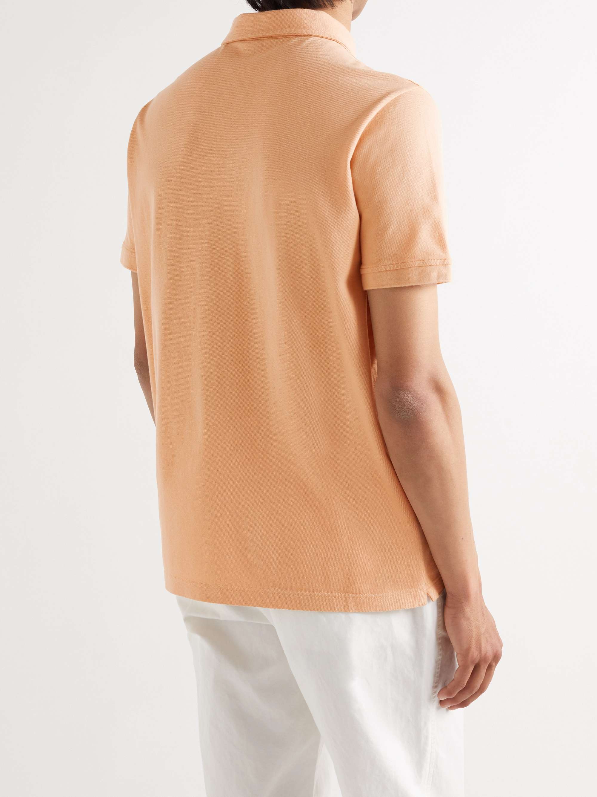 LORO PIANA Logo-Embroidered Cotton-Piqué Polo Shirt