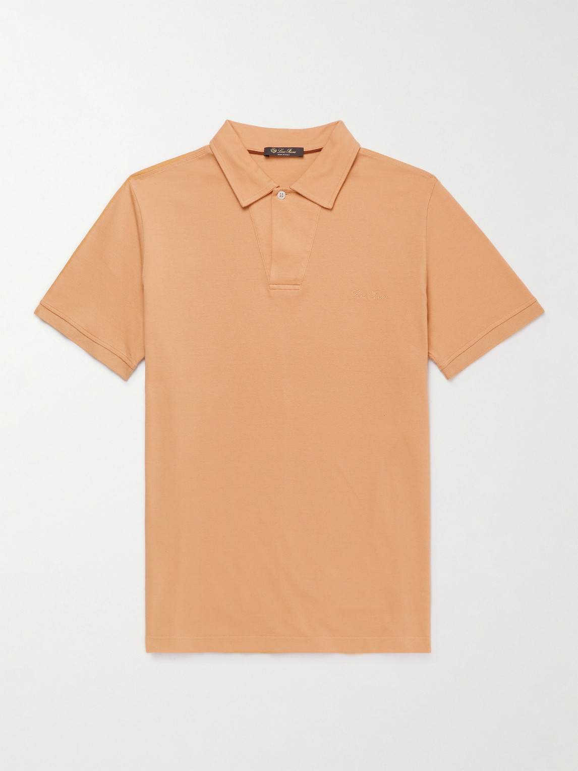 Loro Piana Logo-Embroidered Cotton-Piqué Polo Shirt - Men