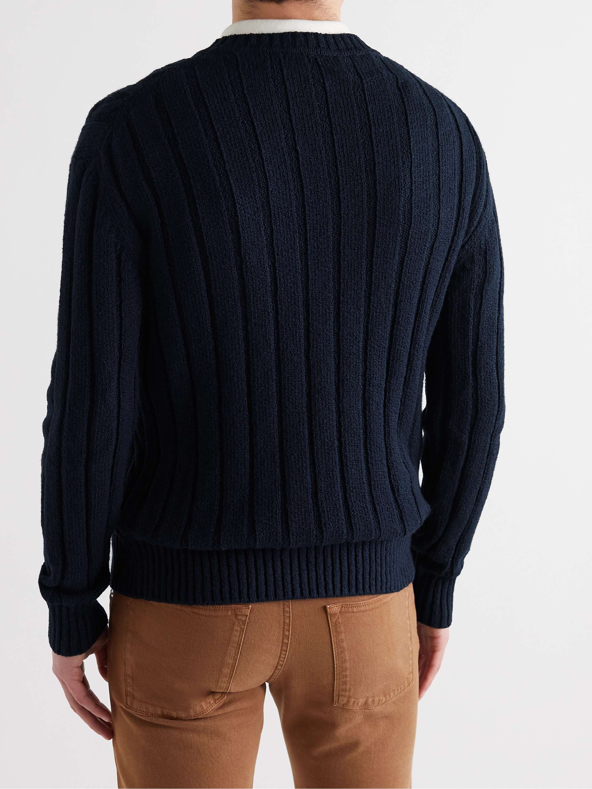 LORO PIANA Slim-Fit Cable-Knit Cotton Sweater