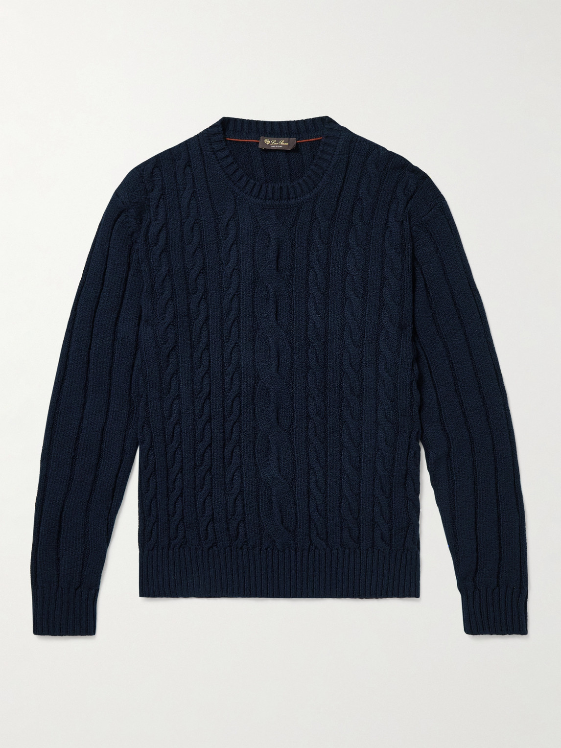 Loro Piana Slim-Fit Cable-Knit Cotton Sweater - Men