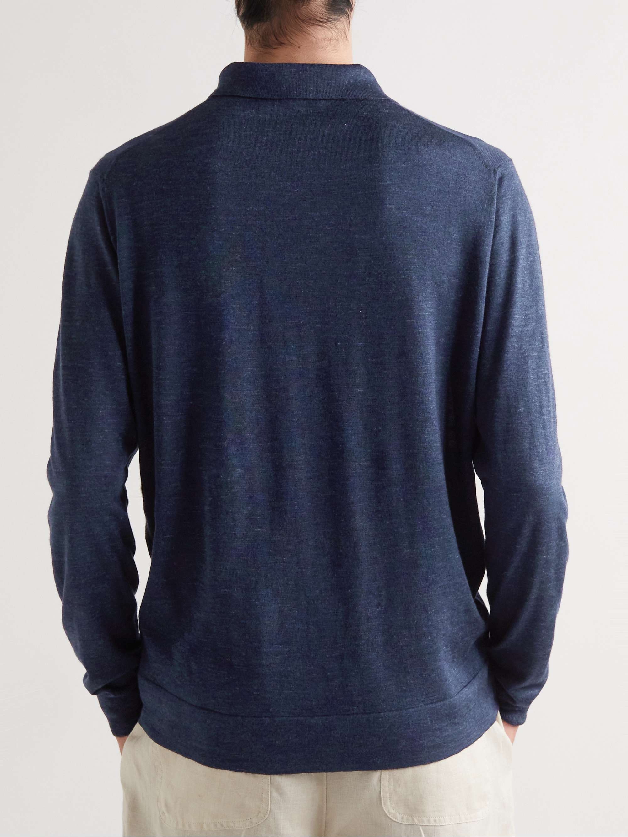 LORO PIANA Silk-Blend Polo Shirt