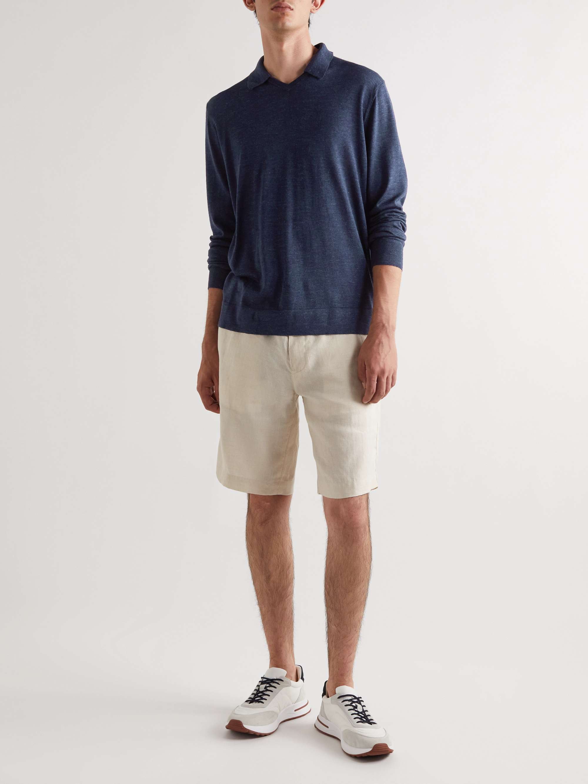 LORO PIANA Silk-Blend Polo Shirt