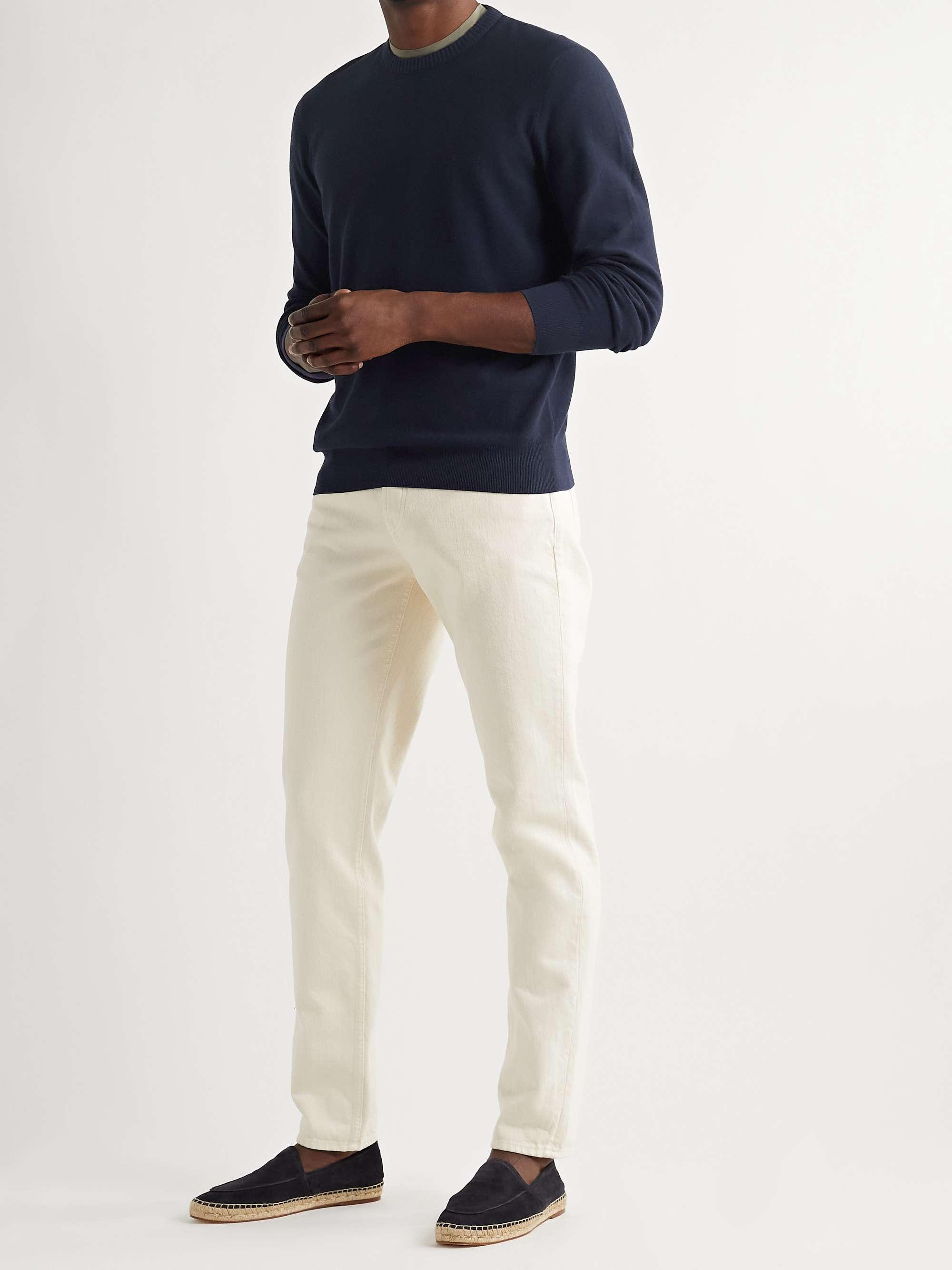 LORO PIANA Slim-Fit Cotton and Silk-Blend Sweater