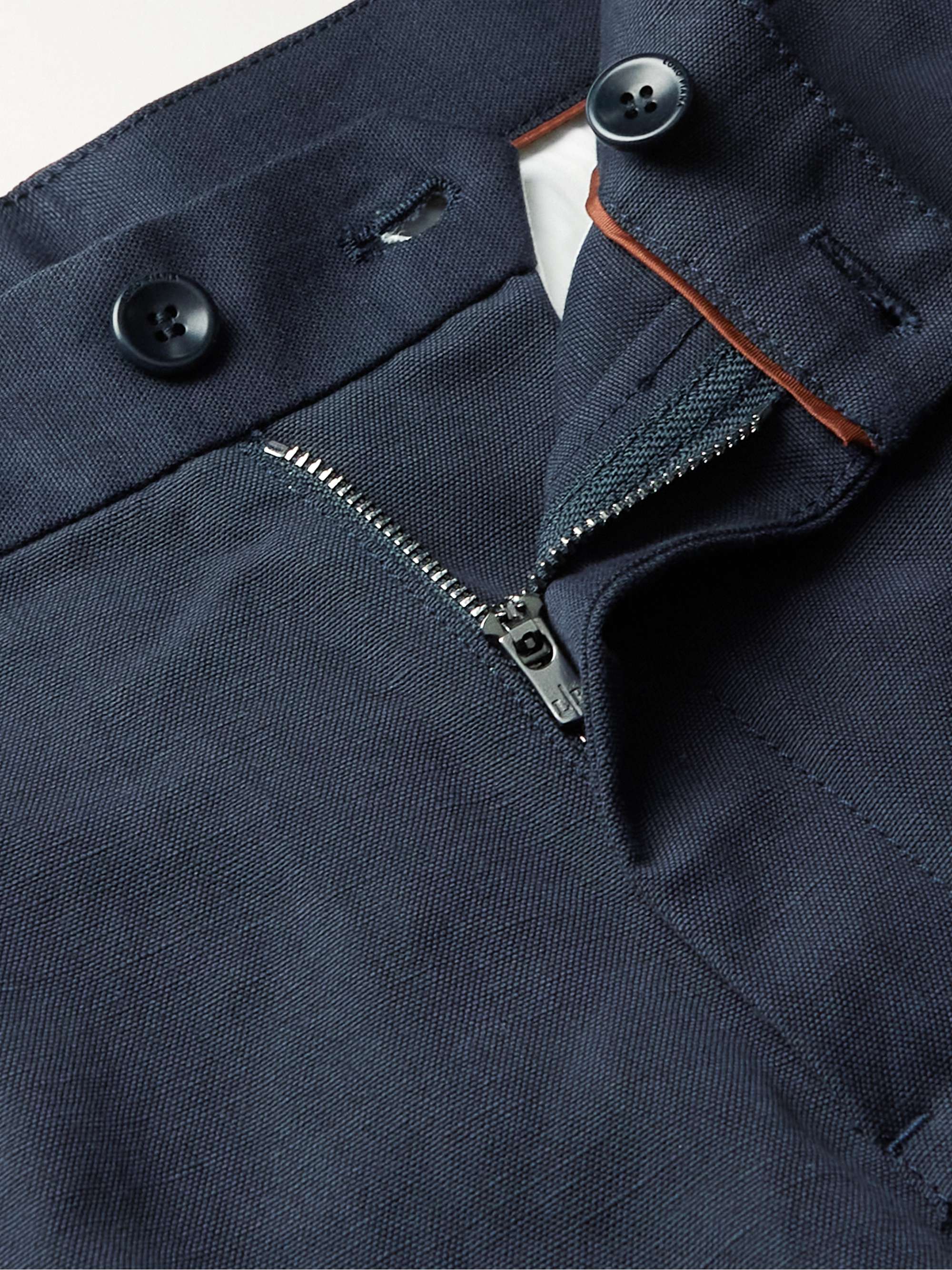 LORO PIANA Straight-Leg Cotton and Linen-Blend Cargo Shorts