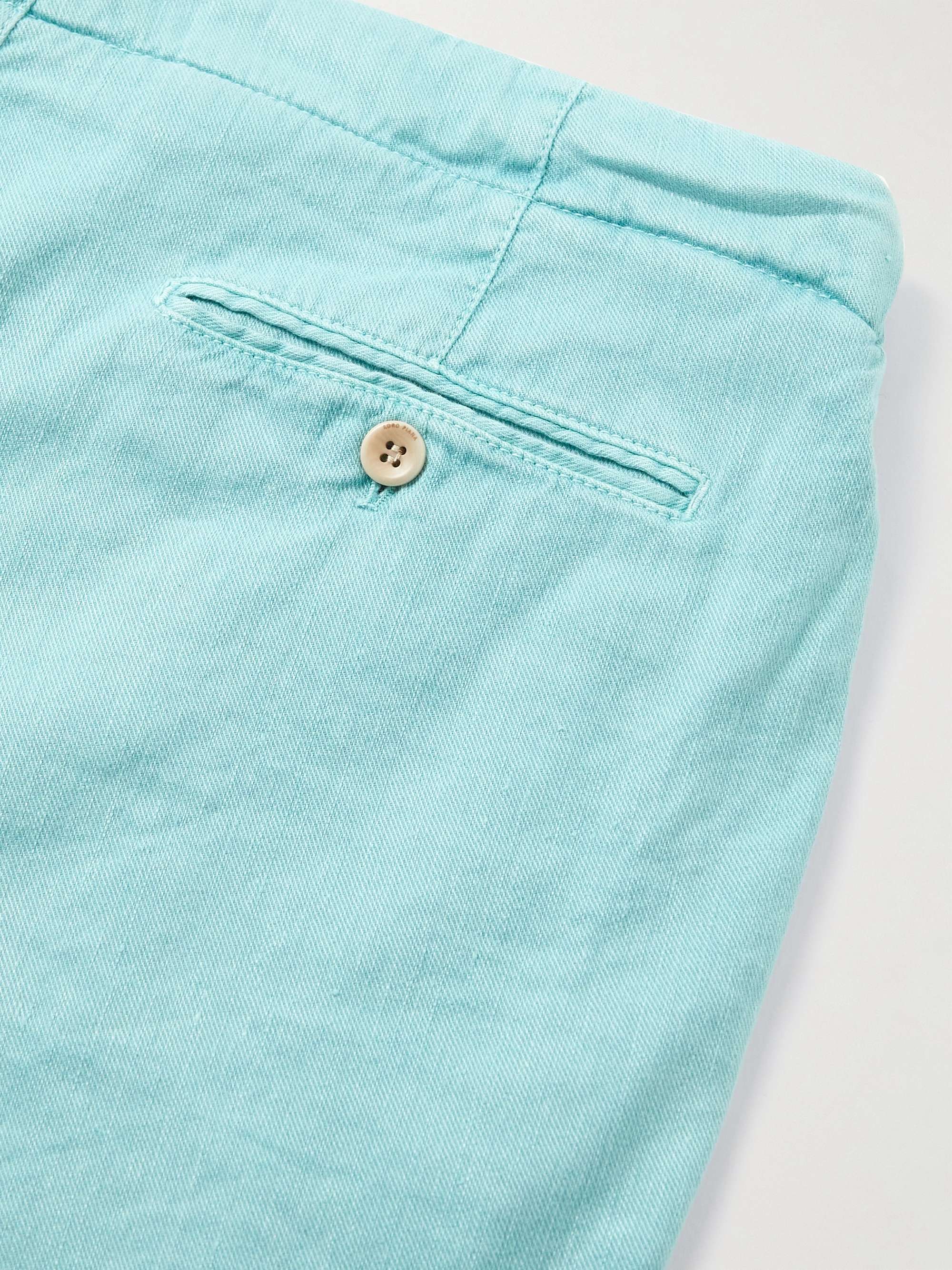 LORO PIANA Straight-Leg Linen-Blend Twill Drawstring Shorts