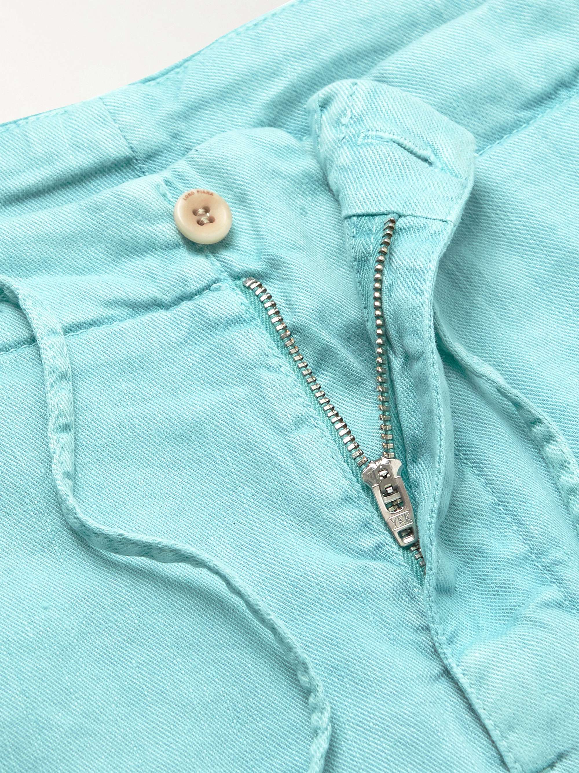 LORO PIANA Straight-Leg Linen-Blend Twill Drawstring Shorts