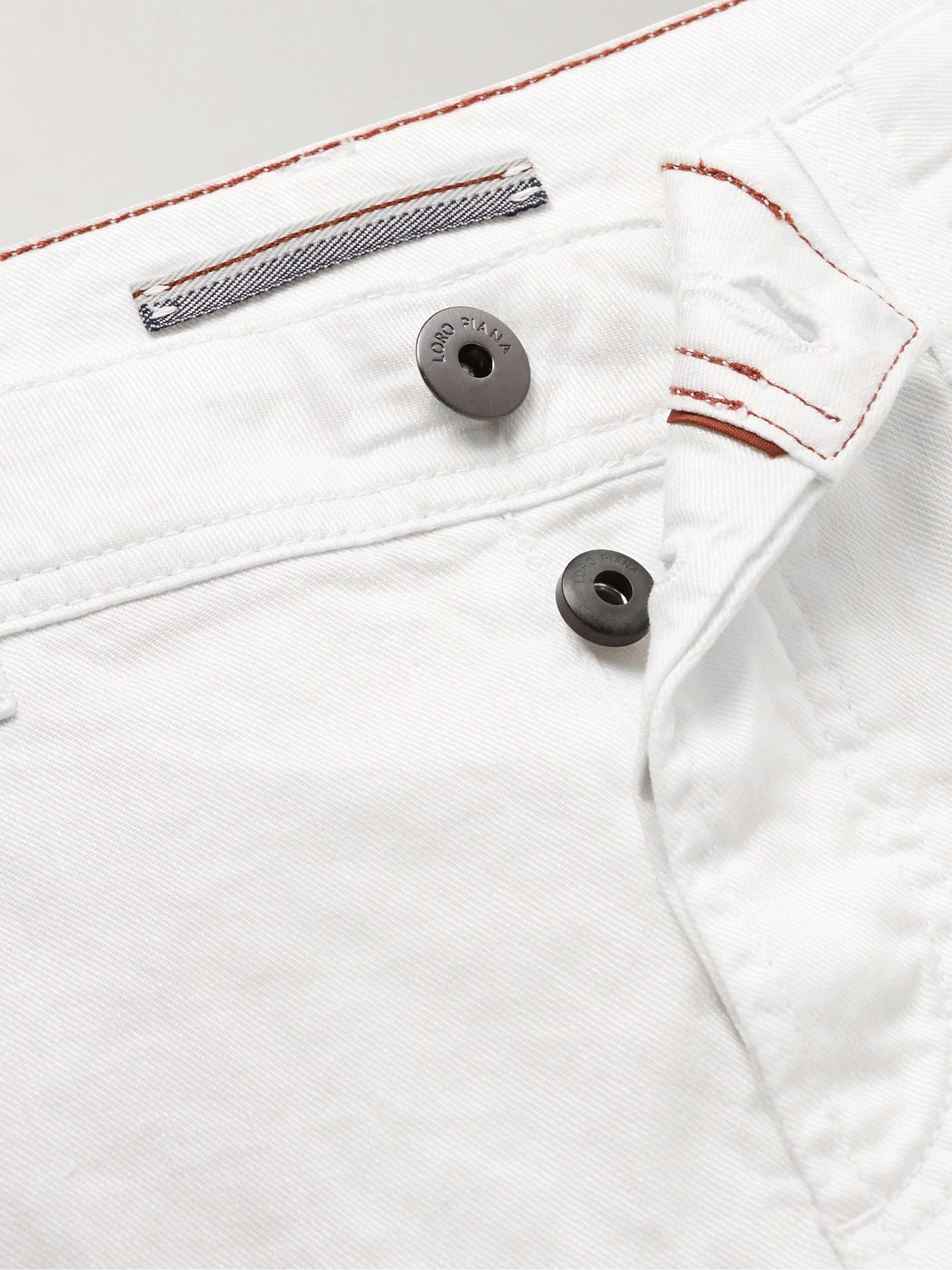 LORO PIANA Slim-Fit Linen-Blend Twill Trousers