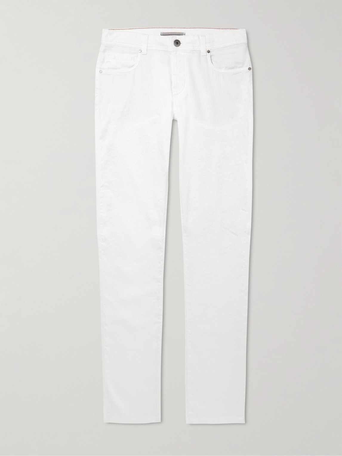 Loro Piana Slim-Fit Linen-Blend Twill Trousers - Men