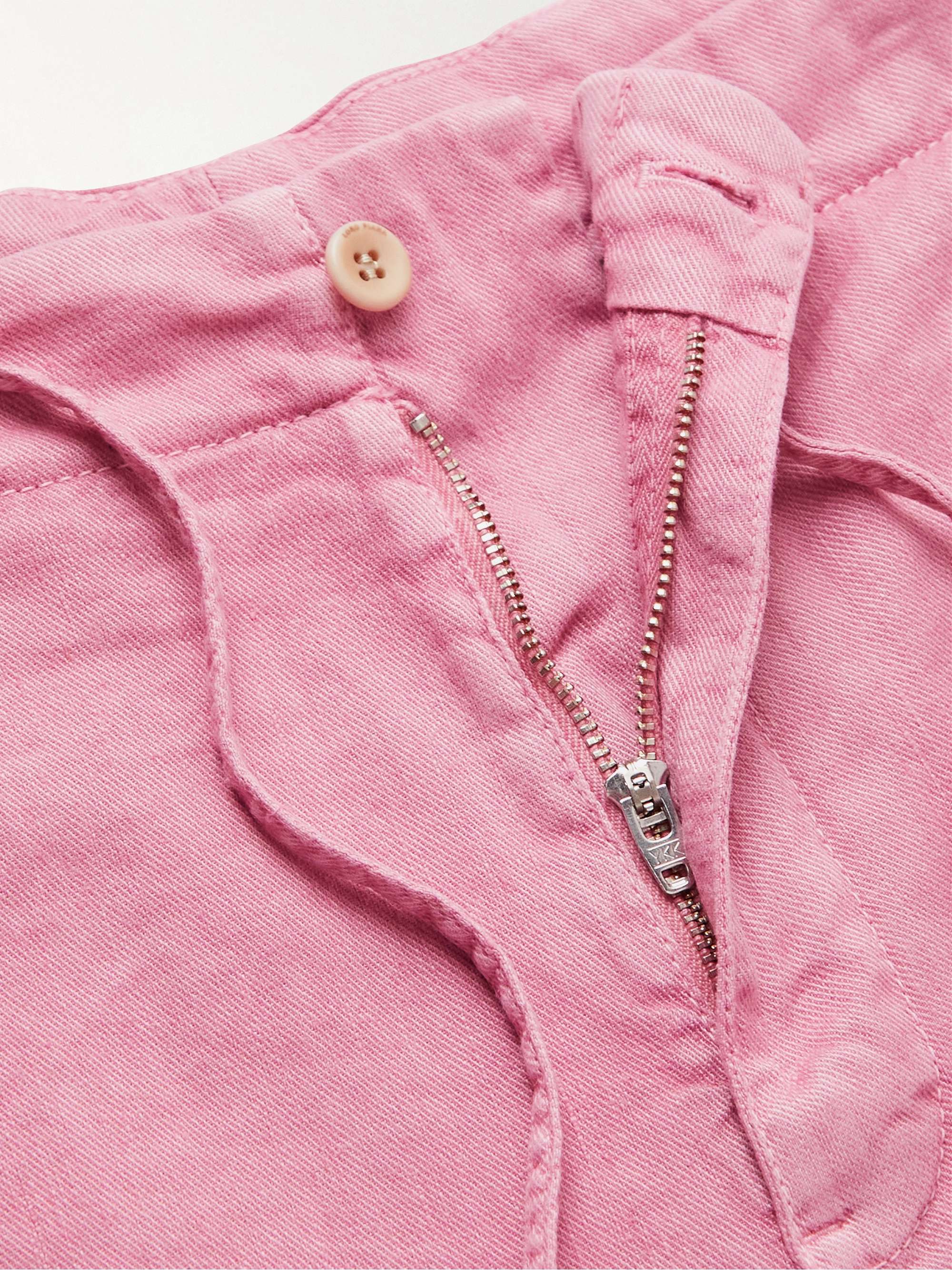 LORO PIANA Straight-Leg Linen-Blend Twill Drawstring Shorts