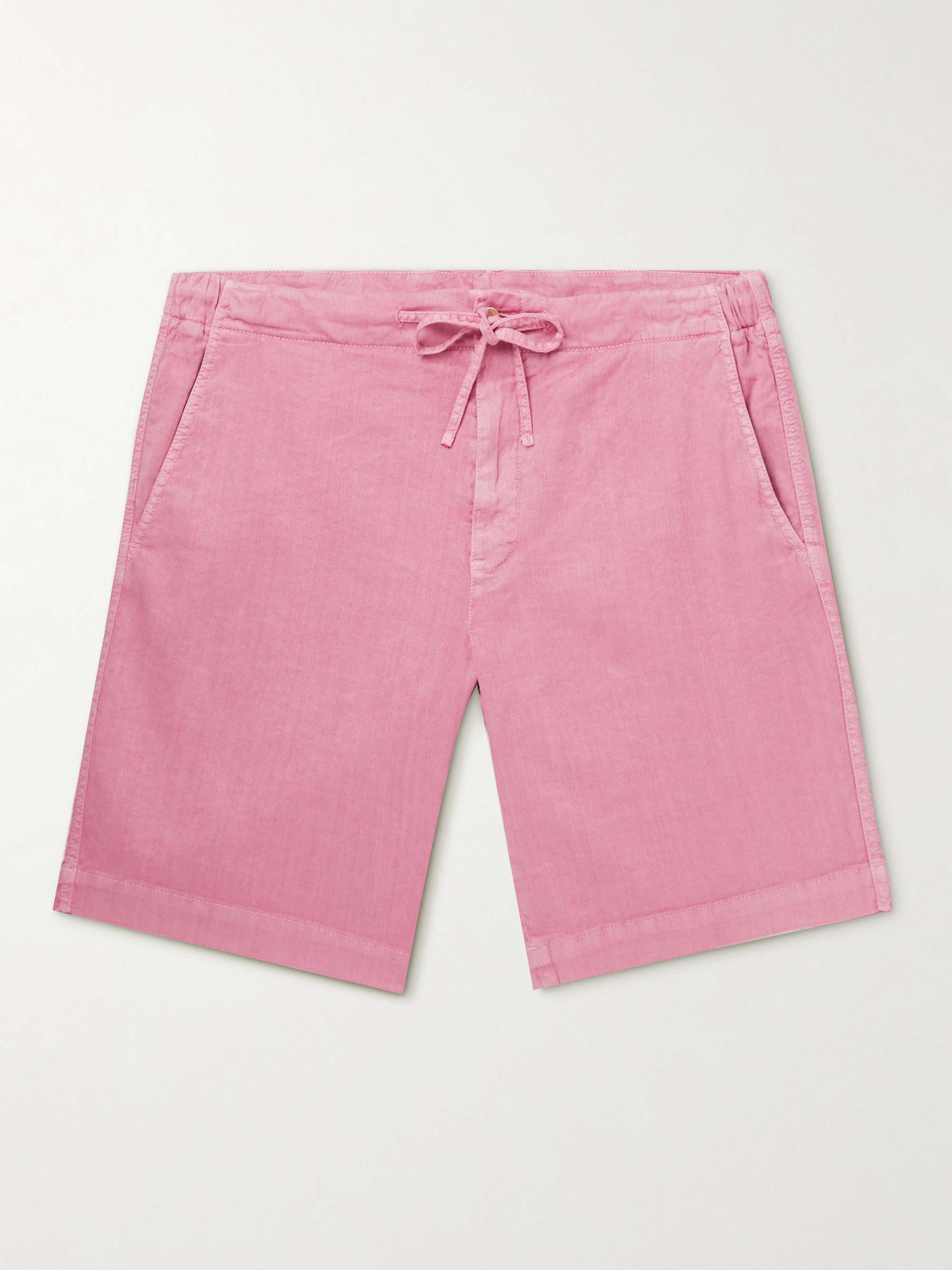 LORO PIANA Straight-Leg Linen-Blend Twill Drawstring Shorts