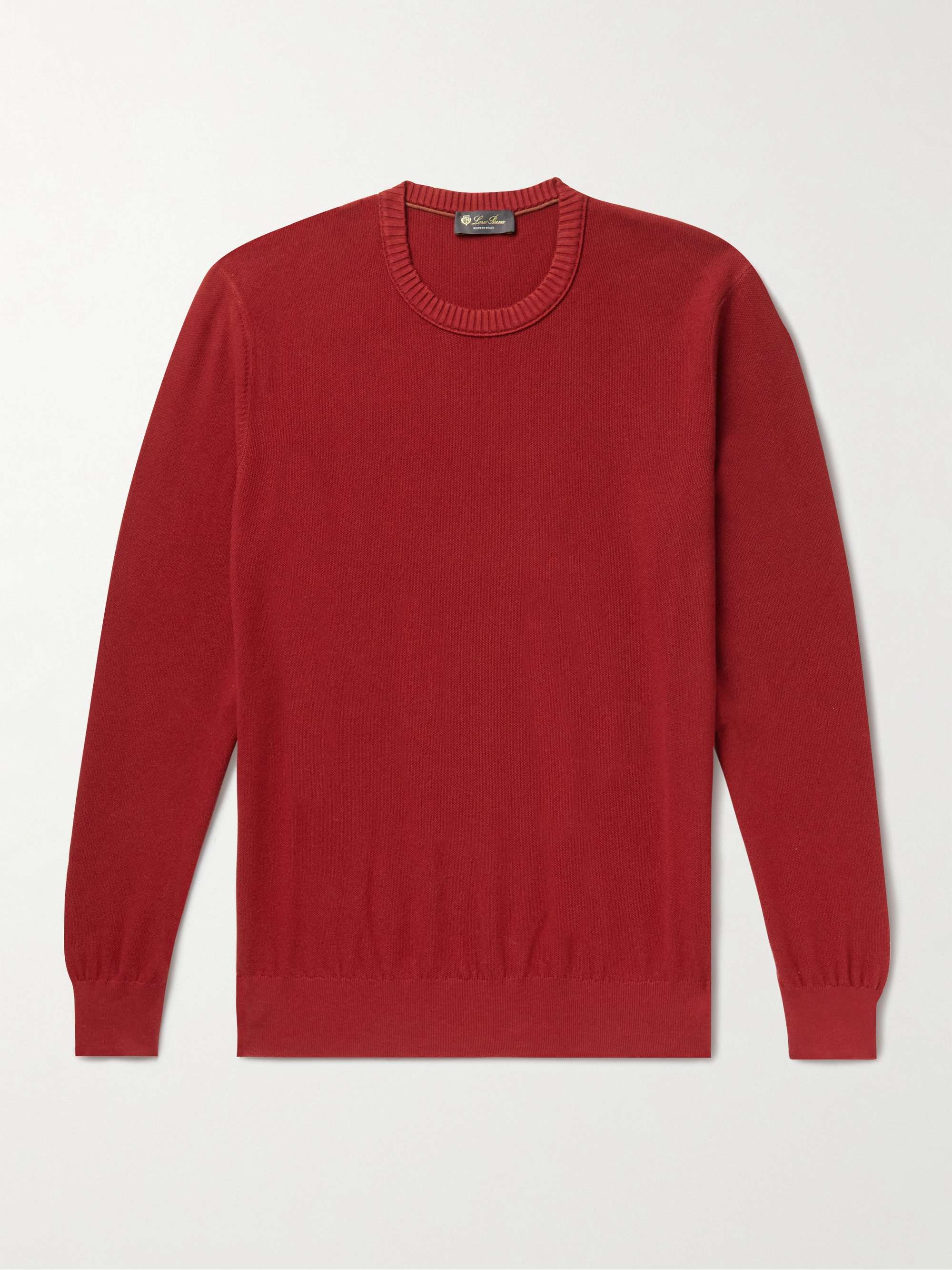 LORO PIANA Slim-Fit Cotton and Silk-Blend Sweater