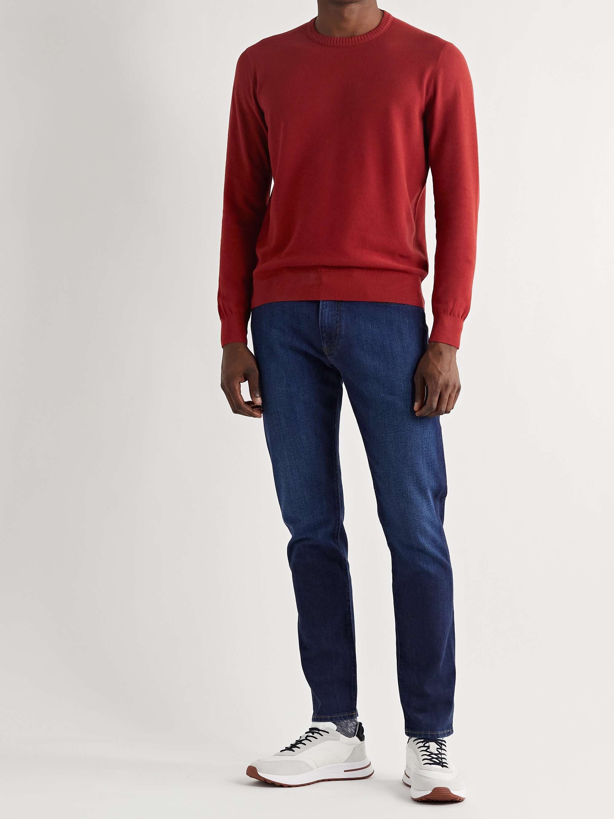 LORO PIANA Slim-Fit Cotton and Silk-Blend Sweater
