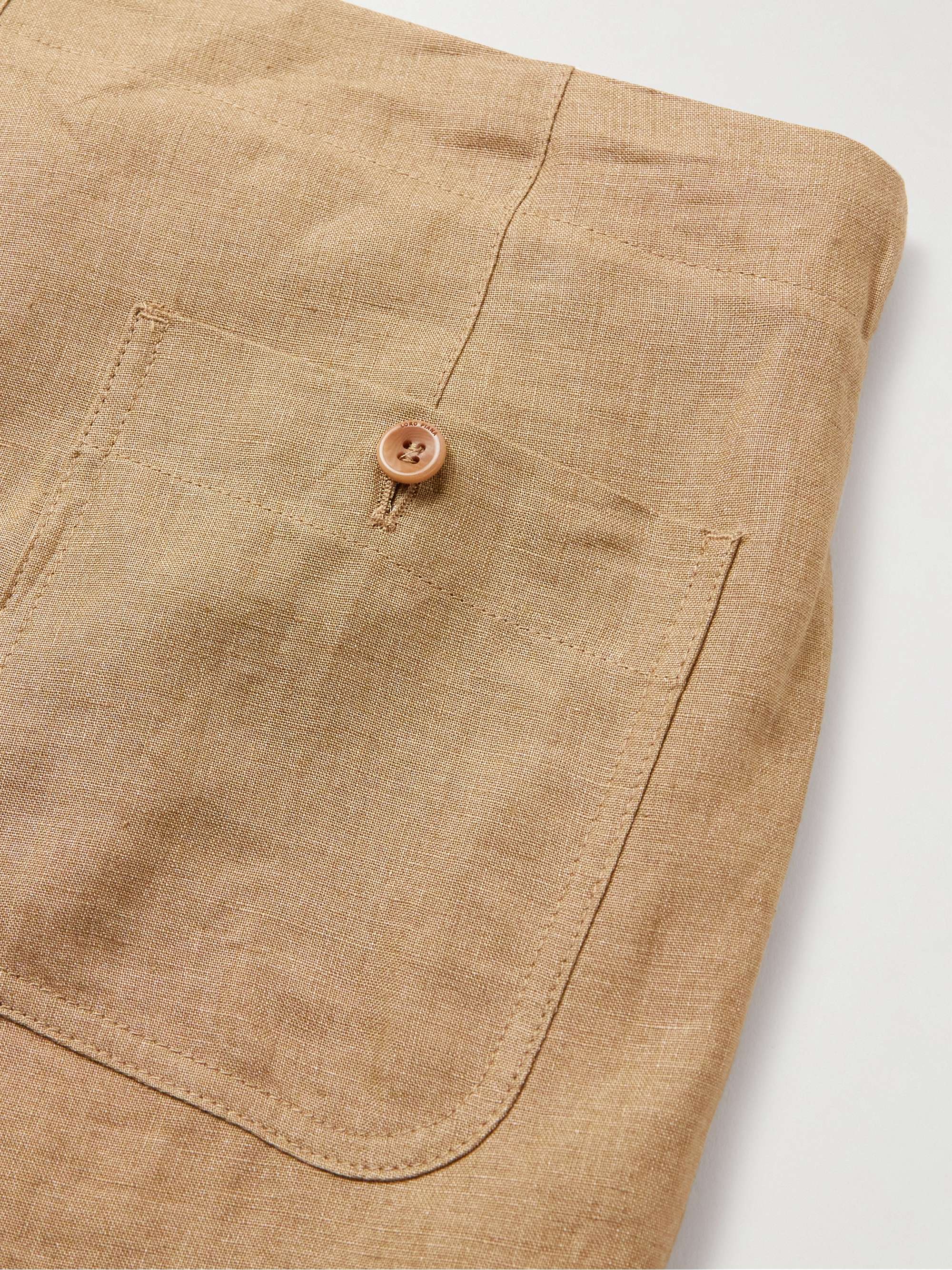 LORO PIANA Straight-Leg Linen Drawstring Bermuda Shorts