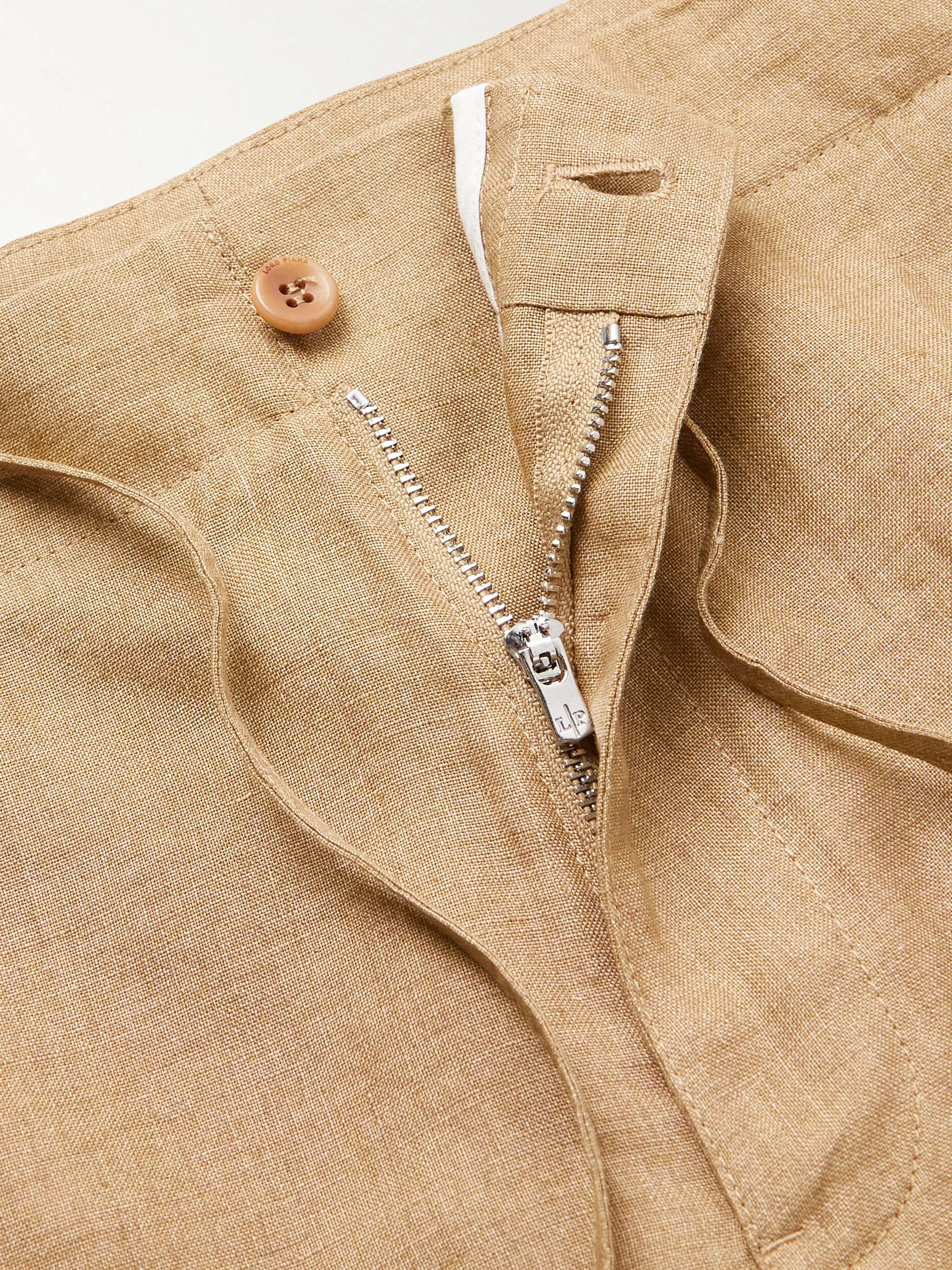 LORO PIANA Straight-Leg Linen Drawstring Bermuda Shorts