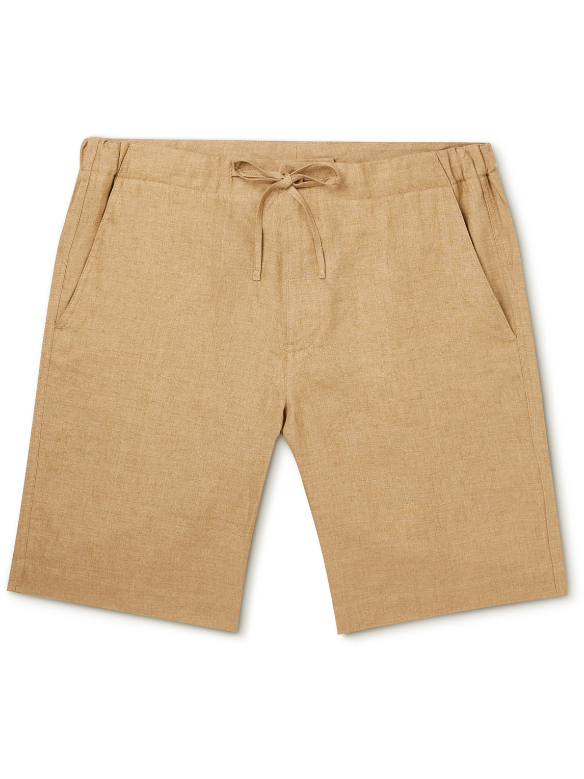 Loro Piana Straight-leg Linen Drawstring Bermuda Shorts In Neutrals