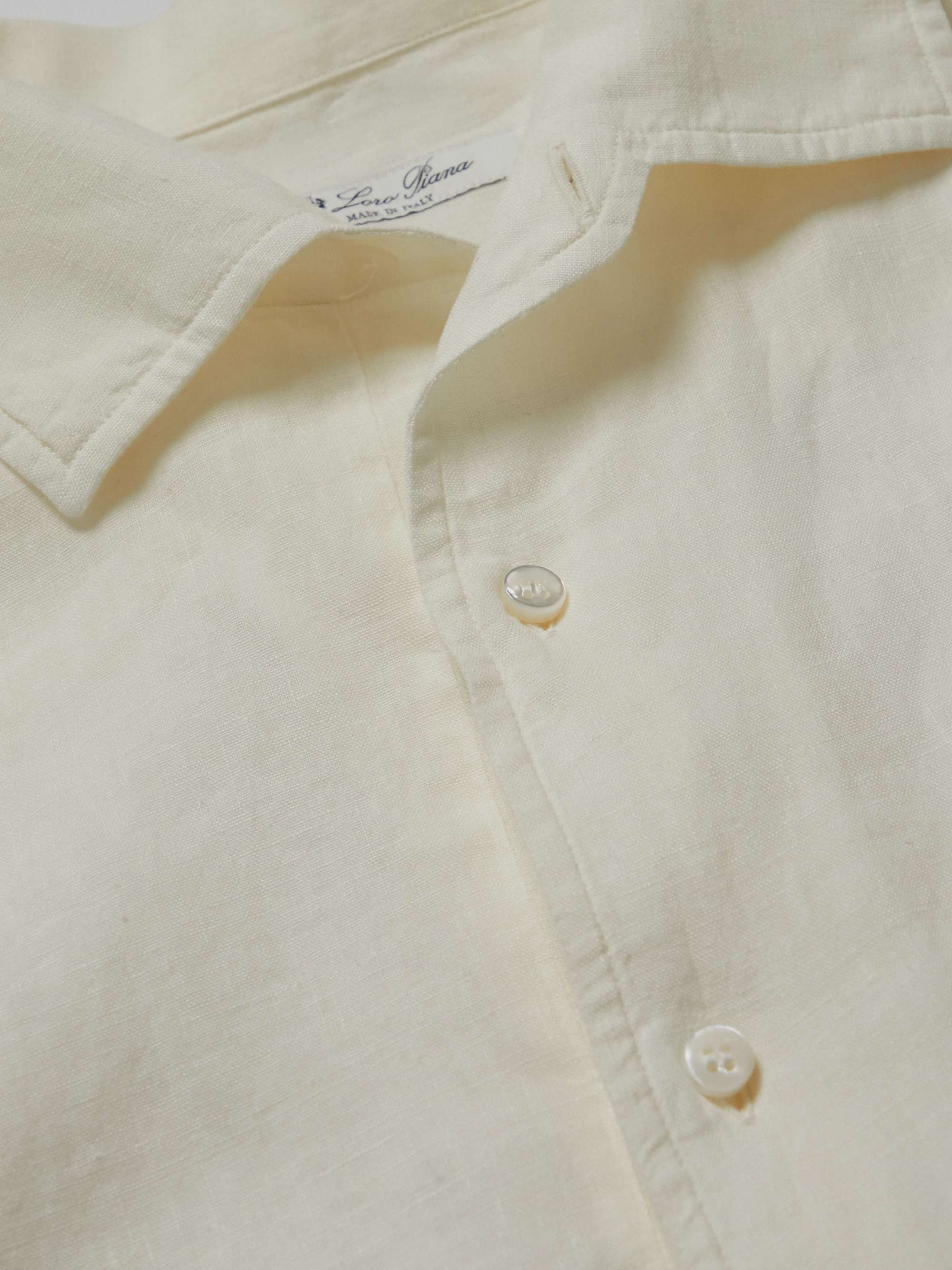 LORO PIANA كنزة بولو Andre‏ من الكتان
