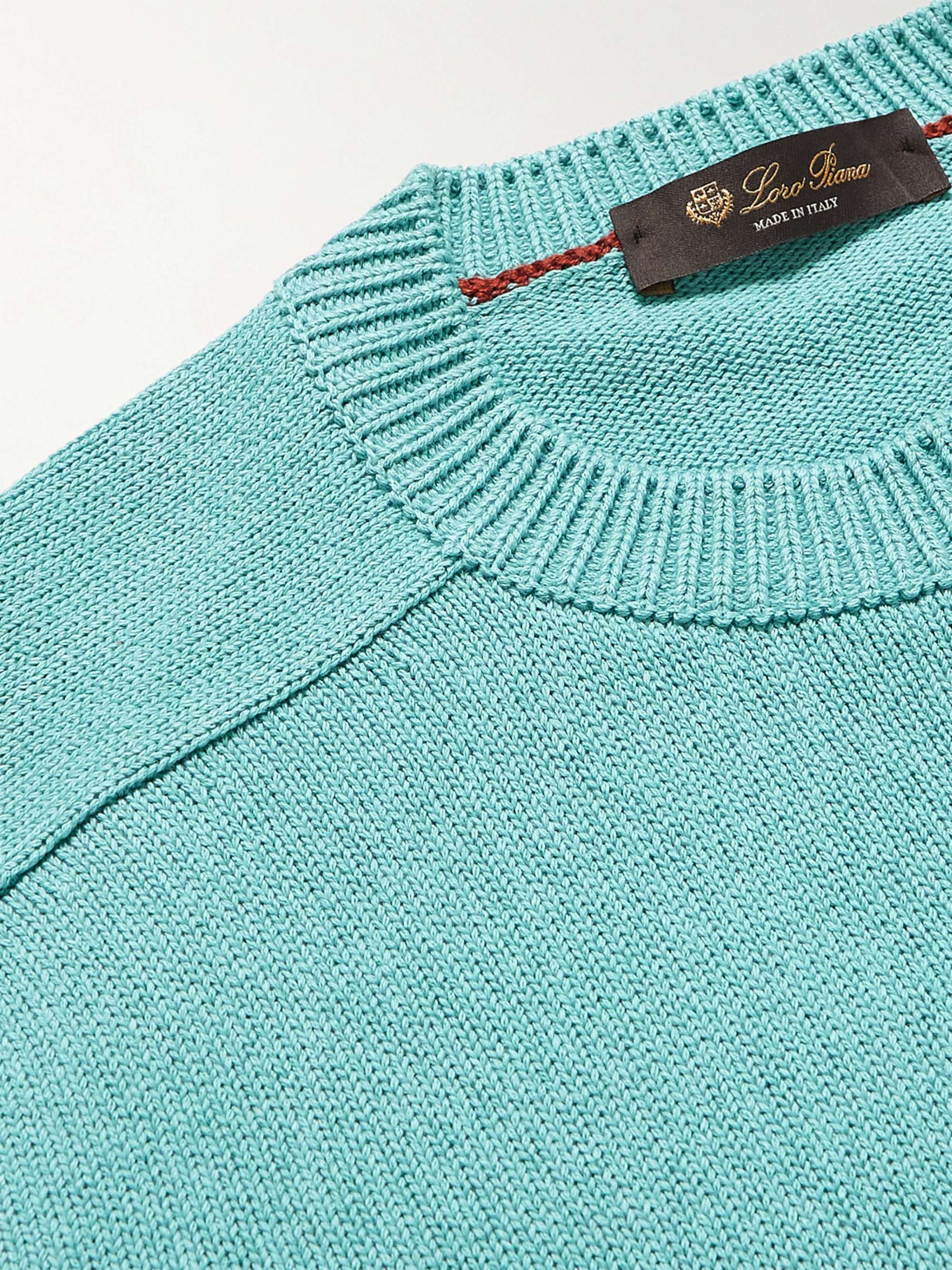 LORO PIANA Slim-Fit Cotton and Silk-Blend Sweater
