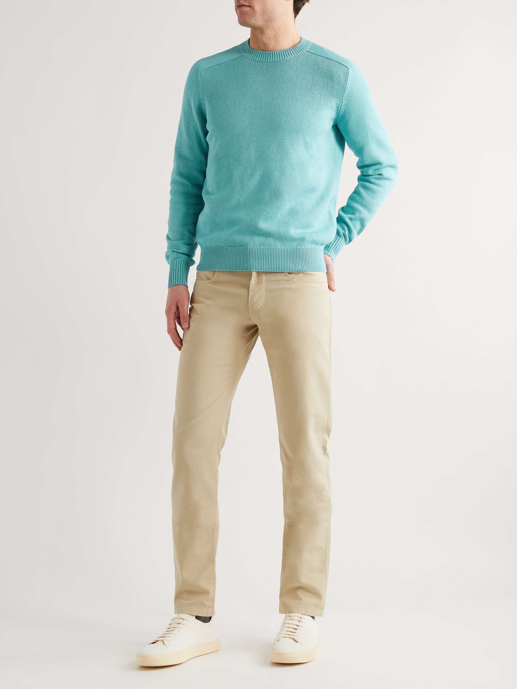 LORO PIANA Slim-Fit Cotton and Silk-Blend Sweater