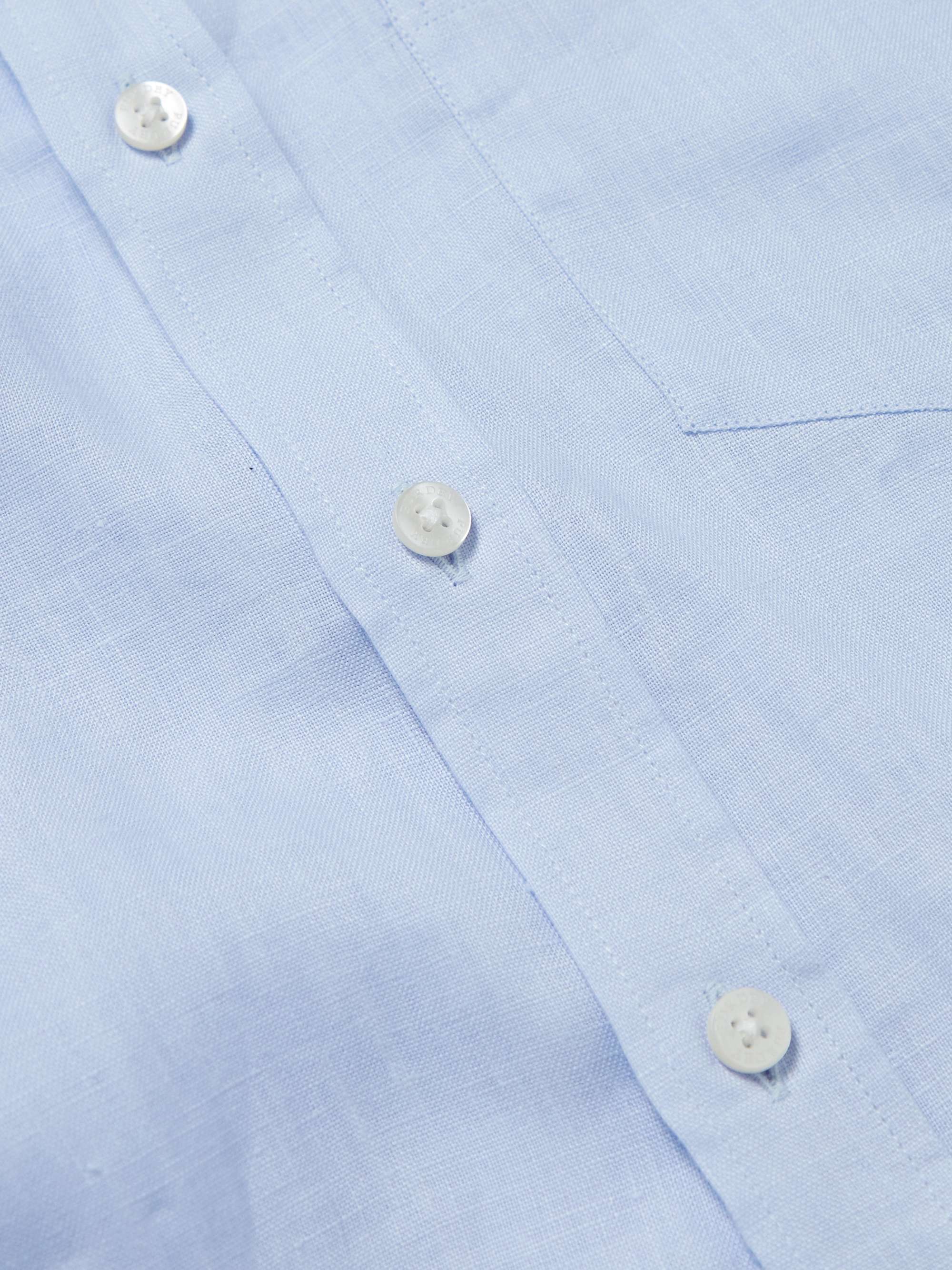 PURDEY Button-Down Collar Linen Shirt for Men | MR PORTER