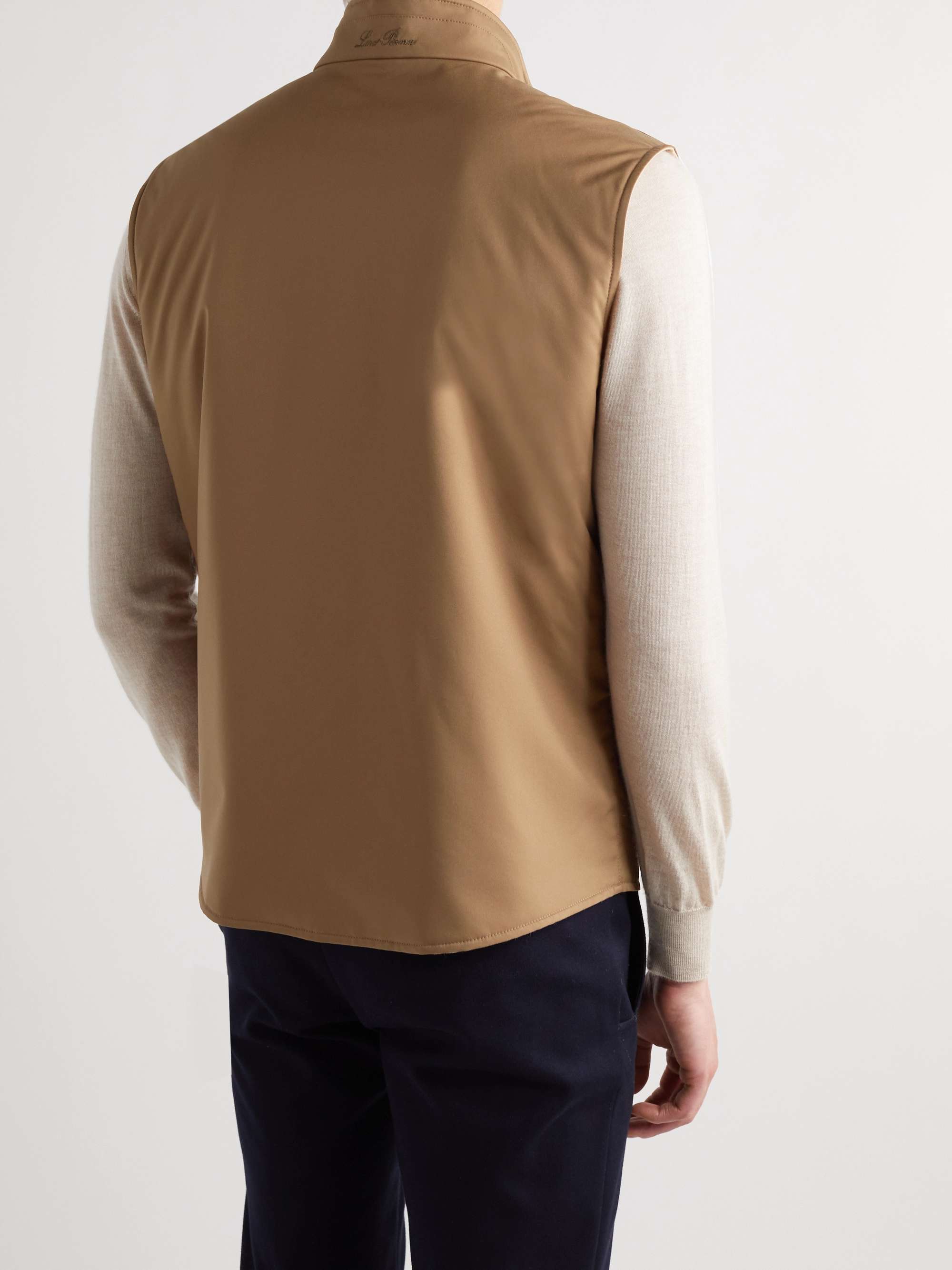 LORO PIANA Marlin Reversible Shell and Linen and Silk-Blend Gilet