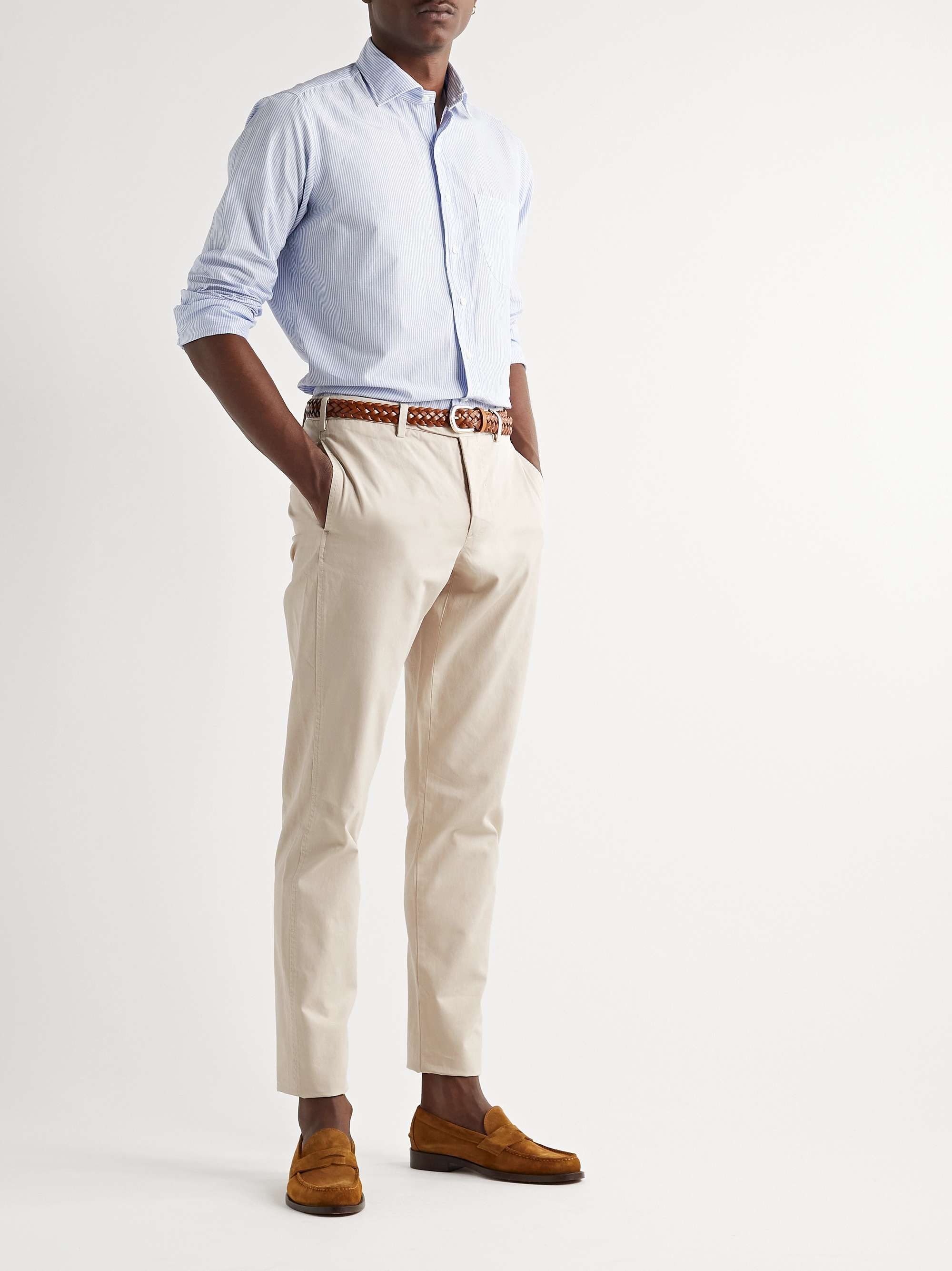 SID MASHBURN Slim-Fit Garment-Dyed Cotton-Twill Chinos