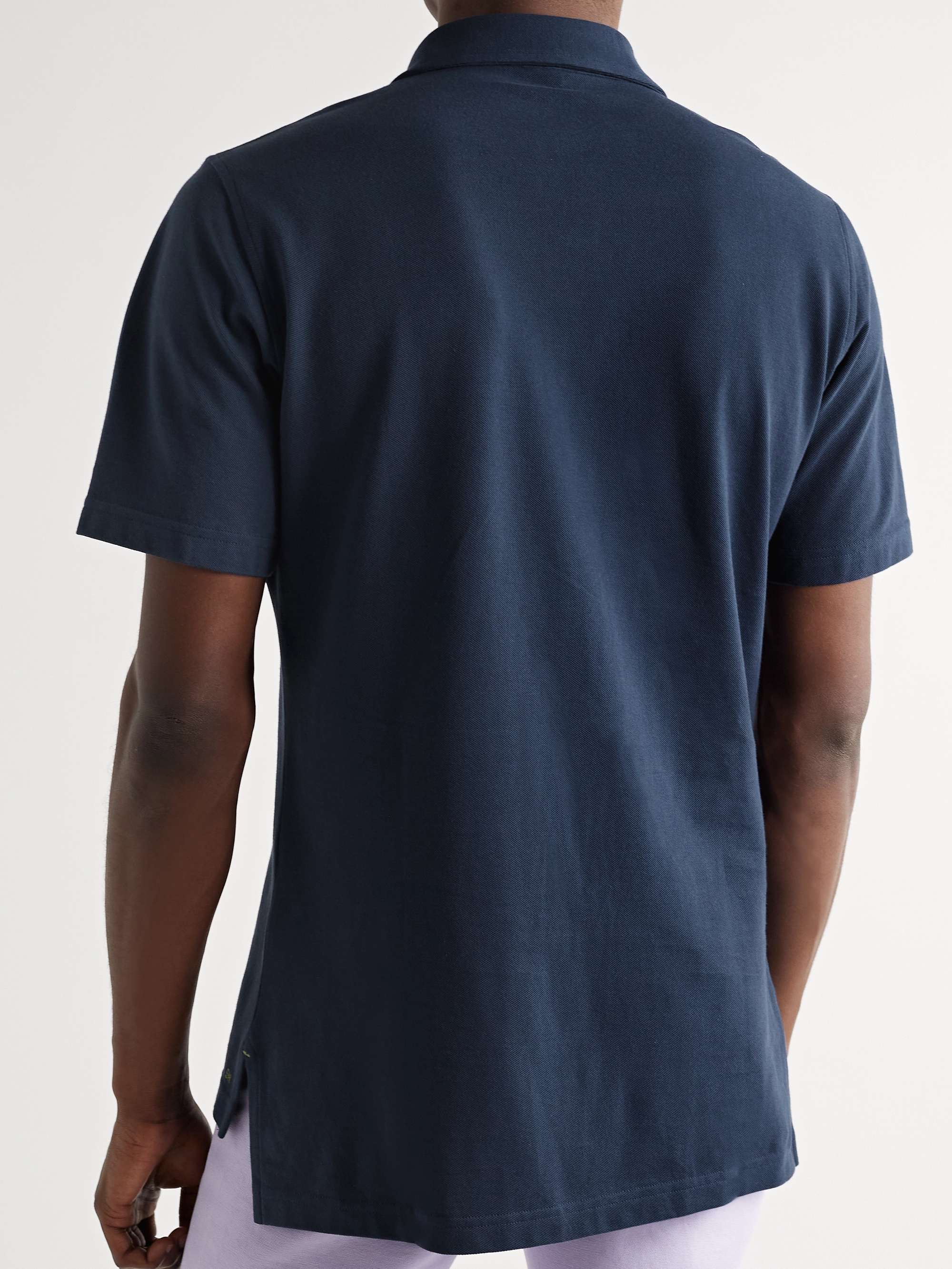 SID MASHBURN Cotton-Piqué Polo Shirt