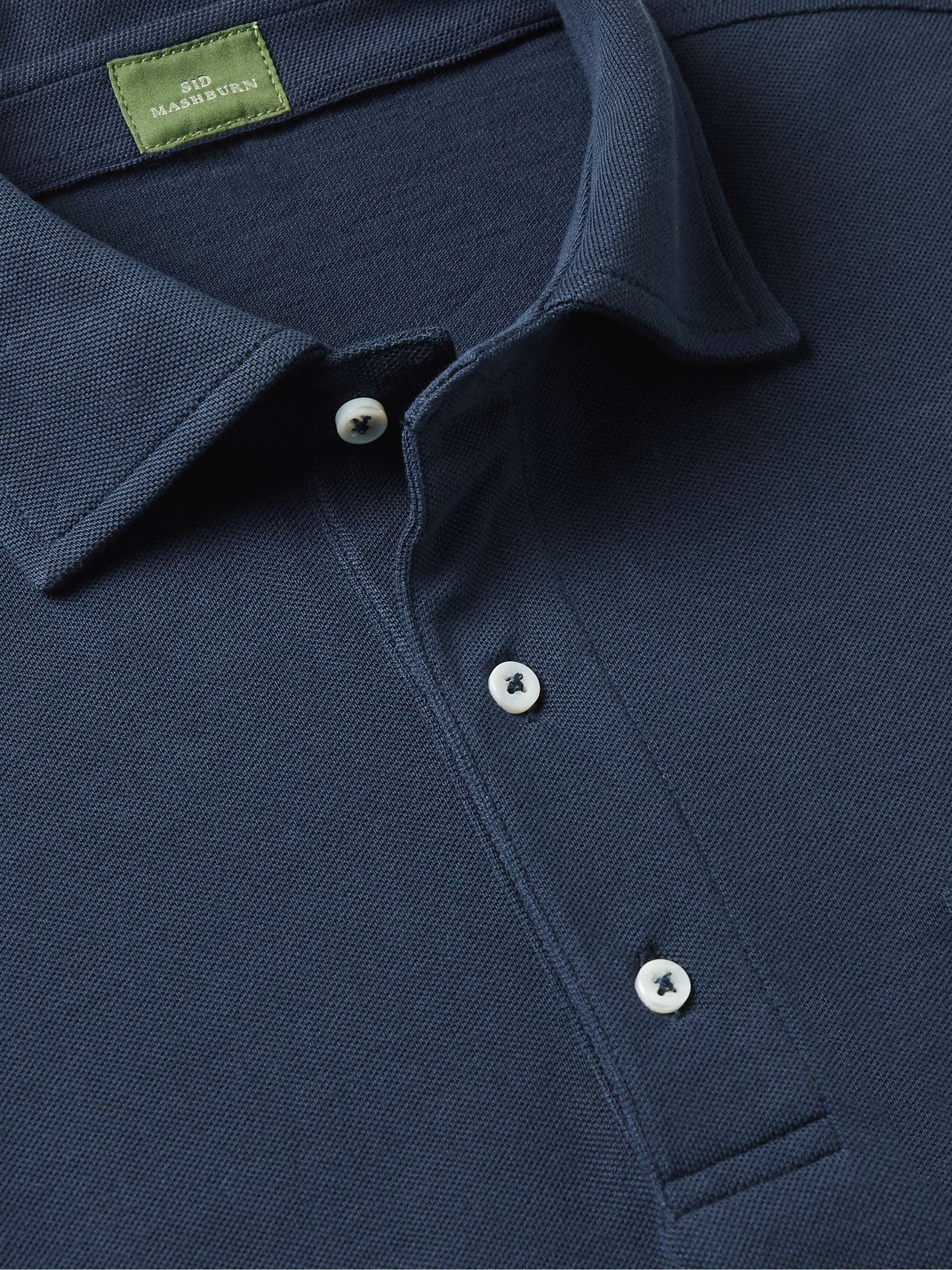 SID MASHBURN Cotton-Piqué Polo Shirt