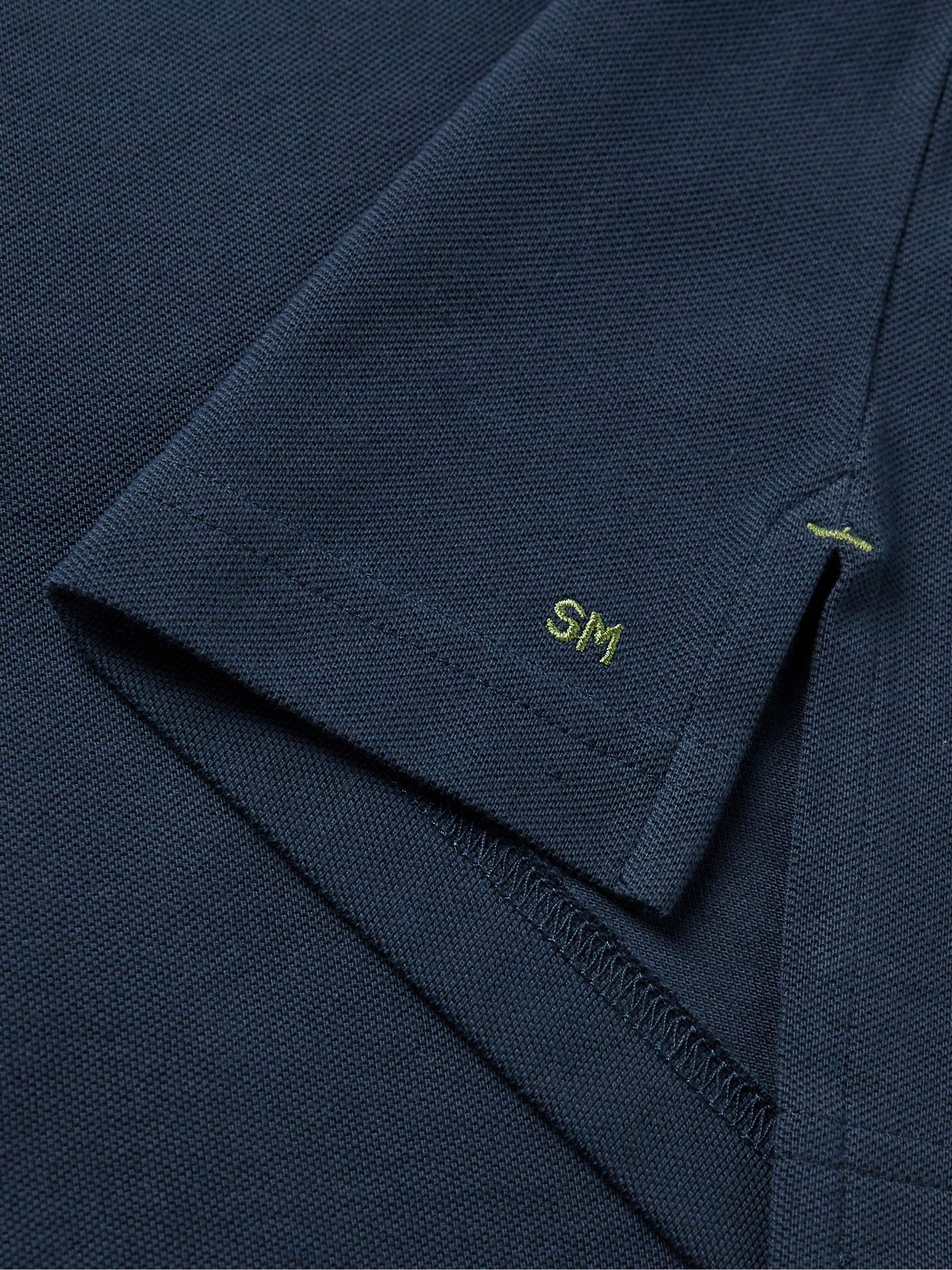 SID MASHBURN Cotton-Piqué Polo Shirt