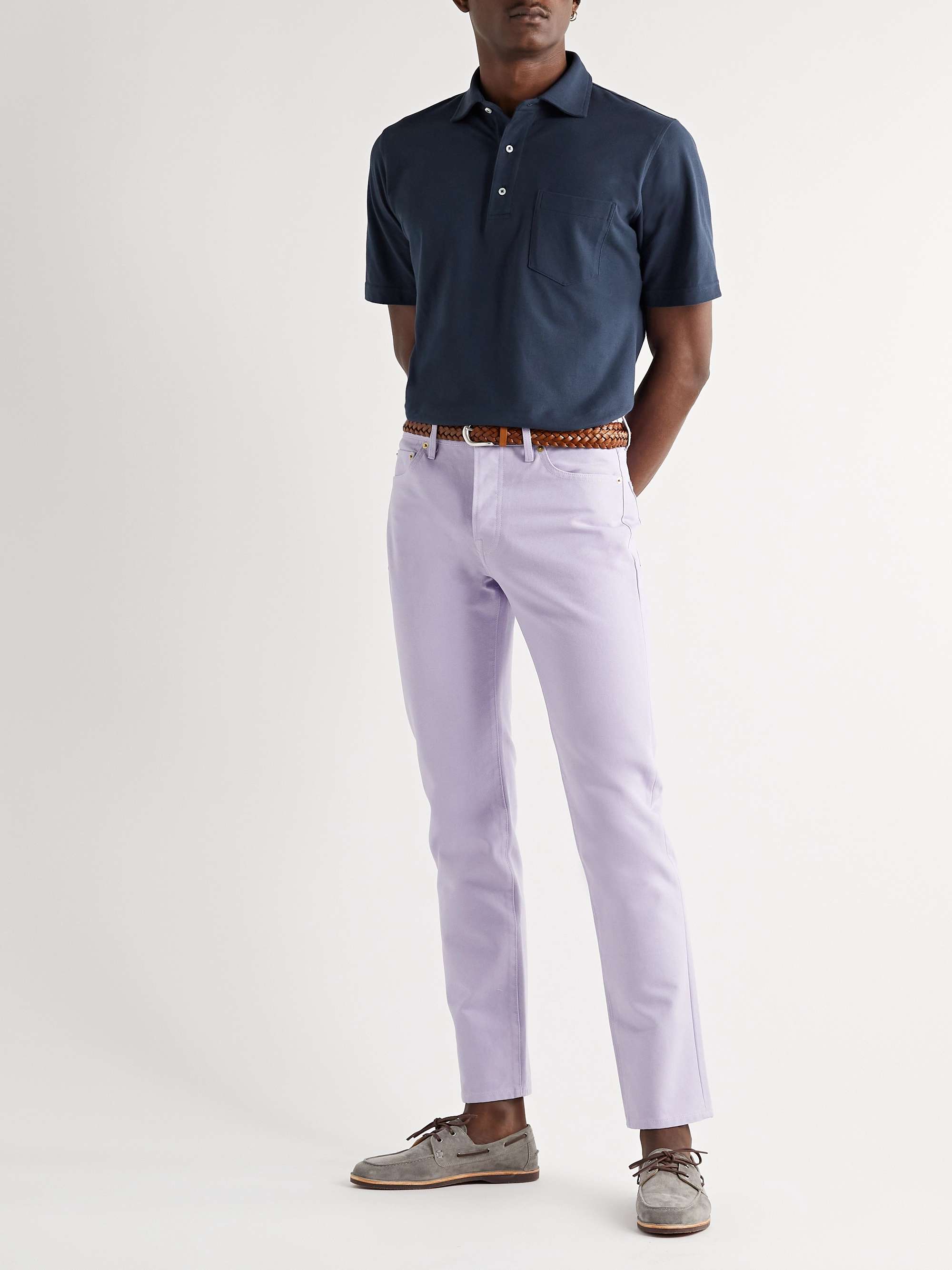 SID MASHBURN Cotton-Piqué Polo Shirt