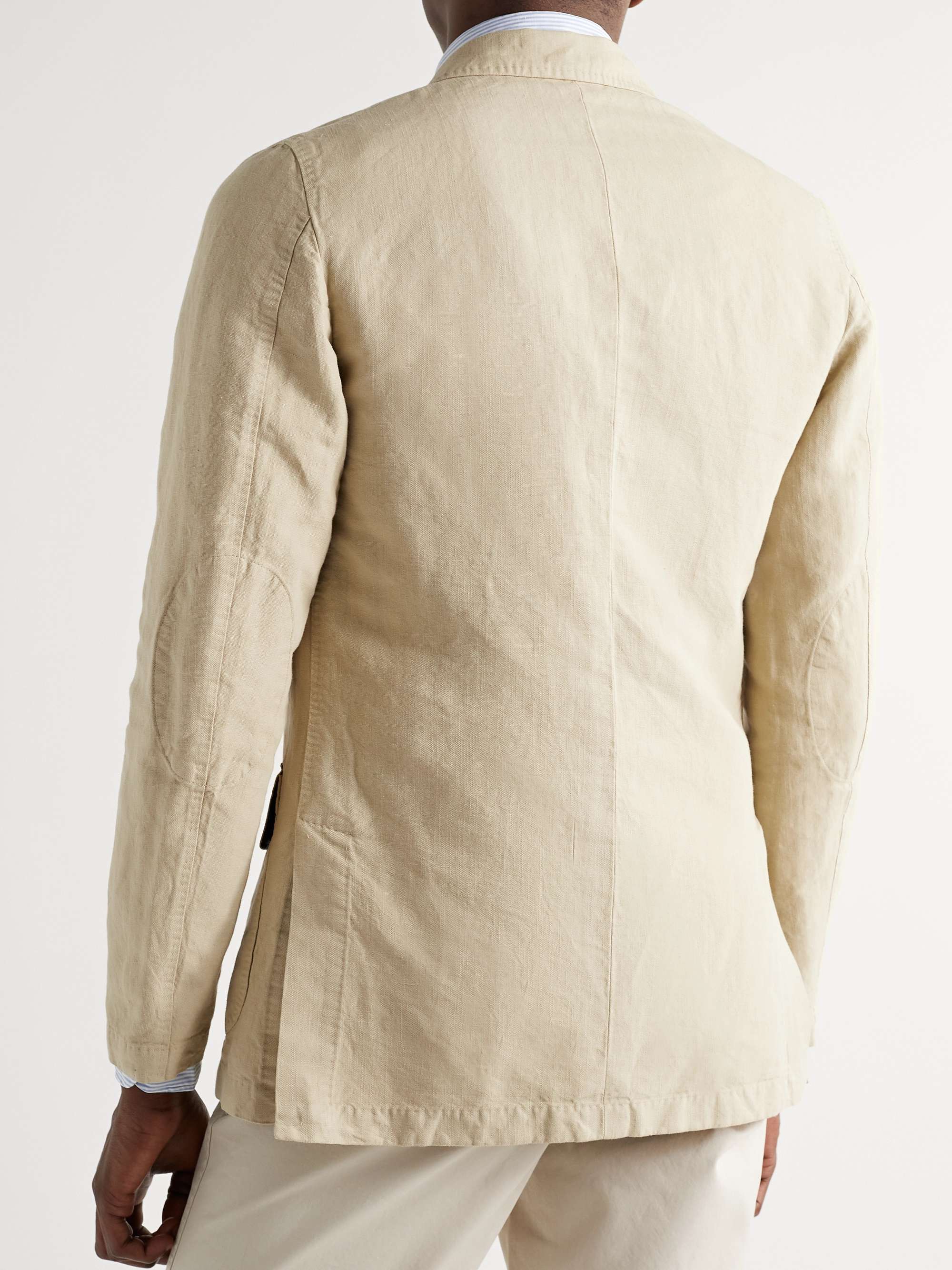 SID MASHBURN Butcher Unstructured Garment-Dyed Hemp and Cotton-Blend Blazer