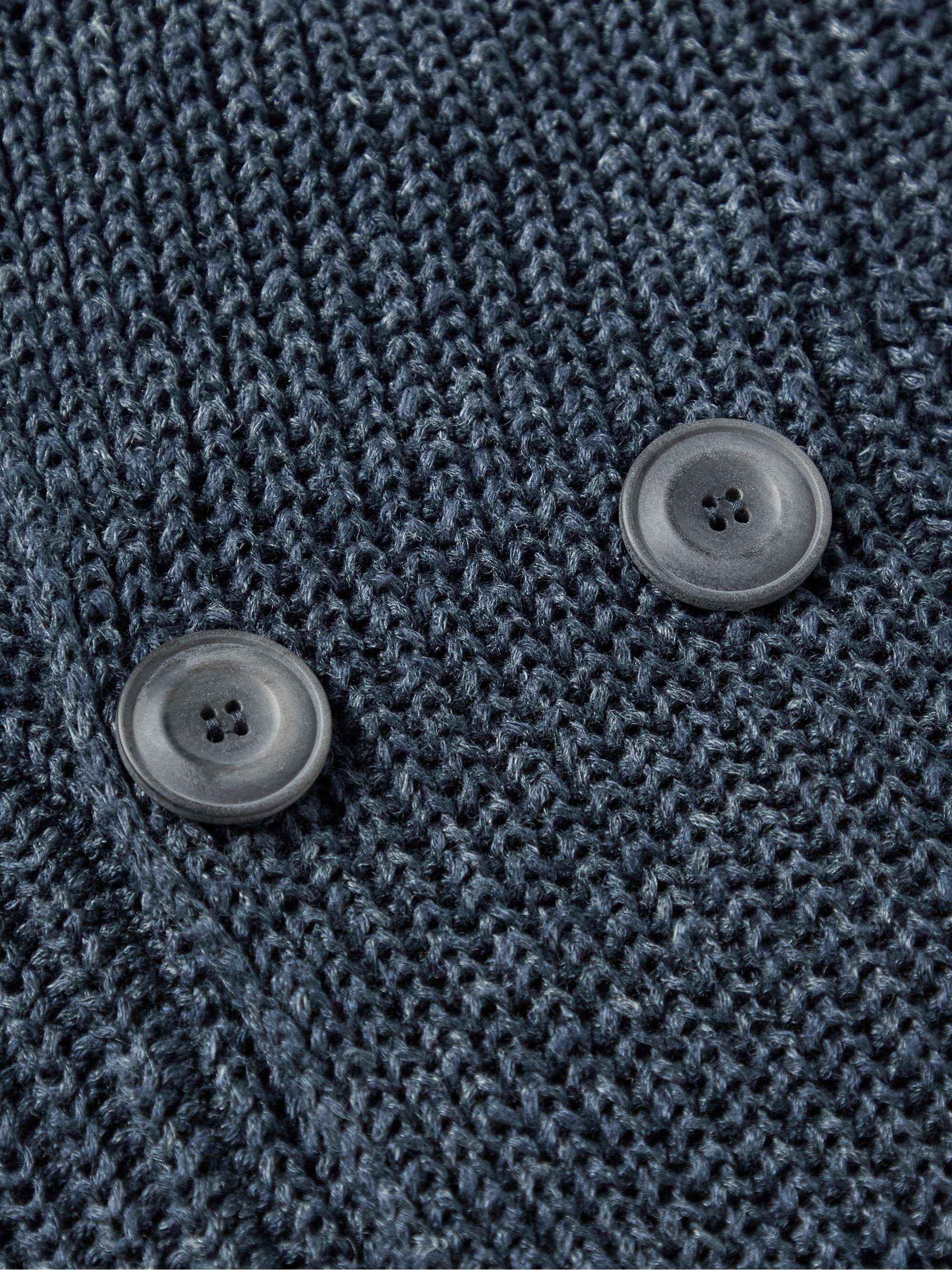 THOM SWEENEY Double-Breasted Ribbed Linen Cardigan