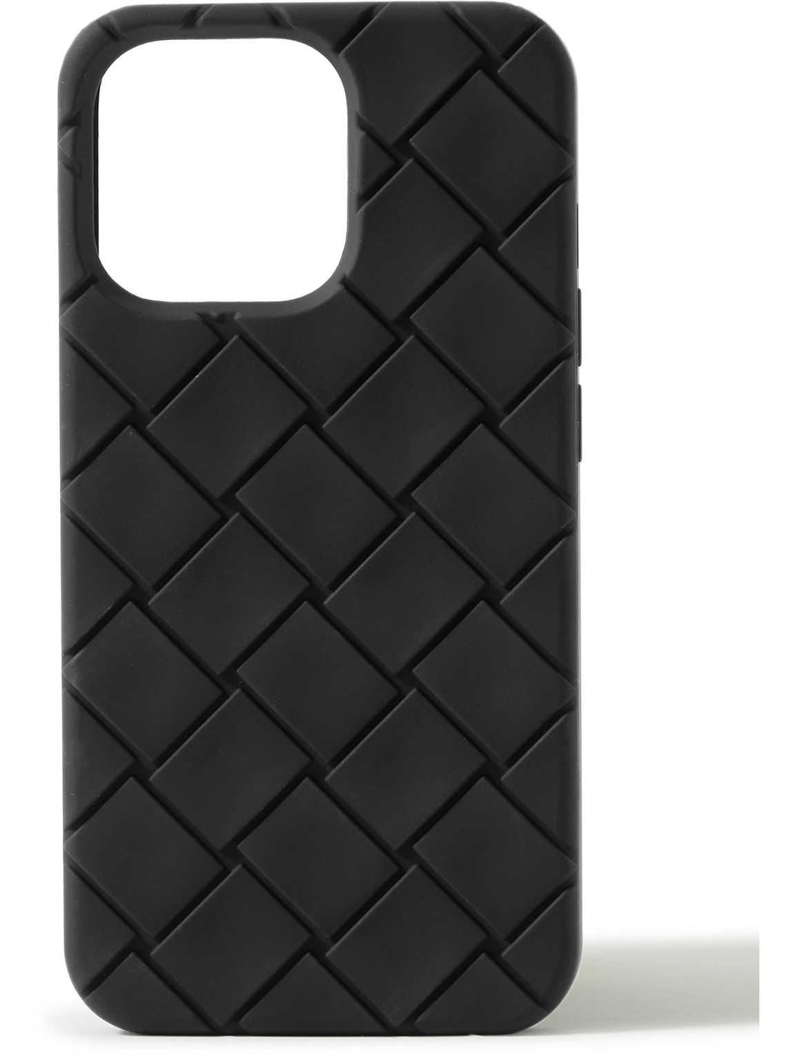 Bottega Veneta Intrecciato Rubber Iphone 13 Pro Case In Black