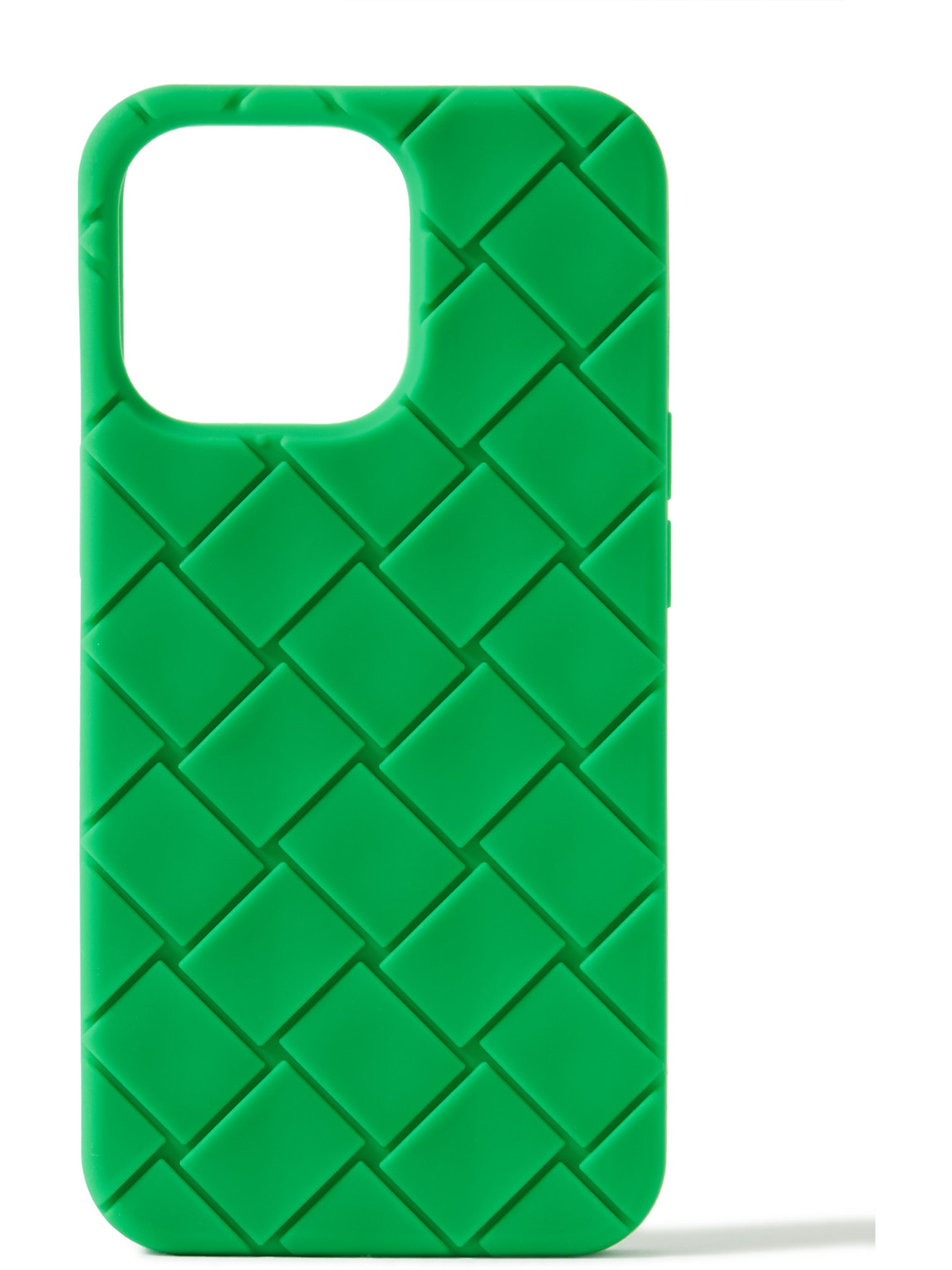Shop Bottega Veneta Intrecciato Rubber Iphone 13 Pro Case In Green