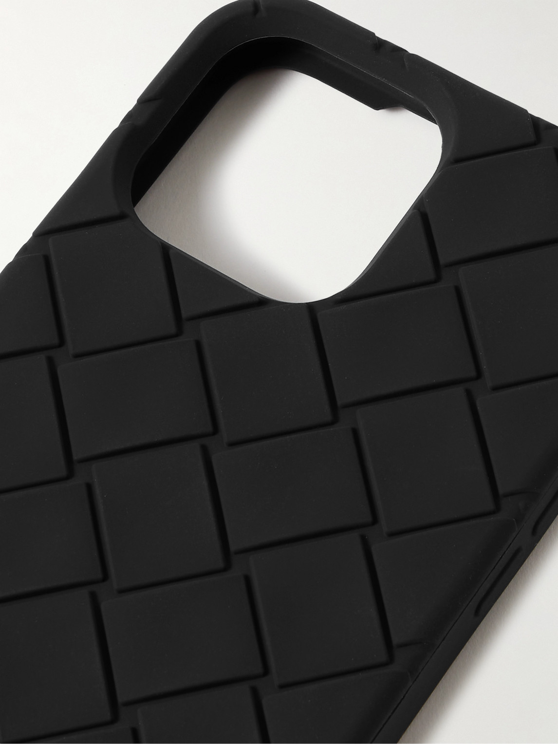Shop Bottega Veneta Intrecciato Rubber Iphone 13 Pro Max Case In Black