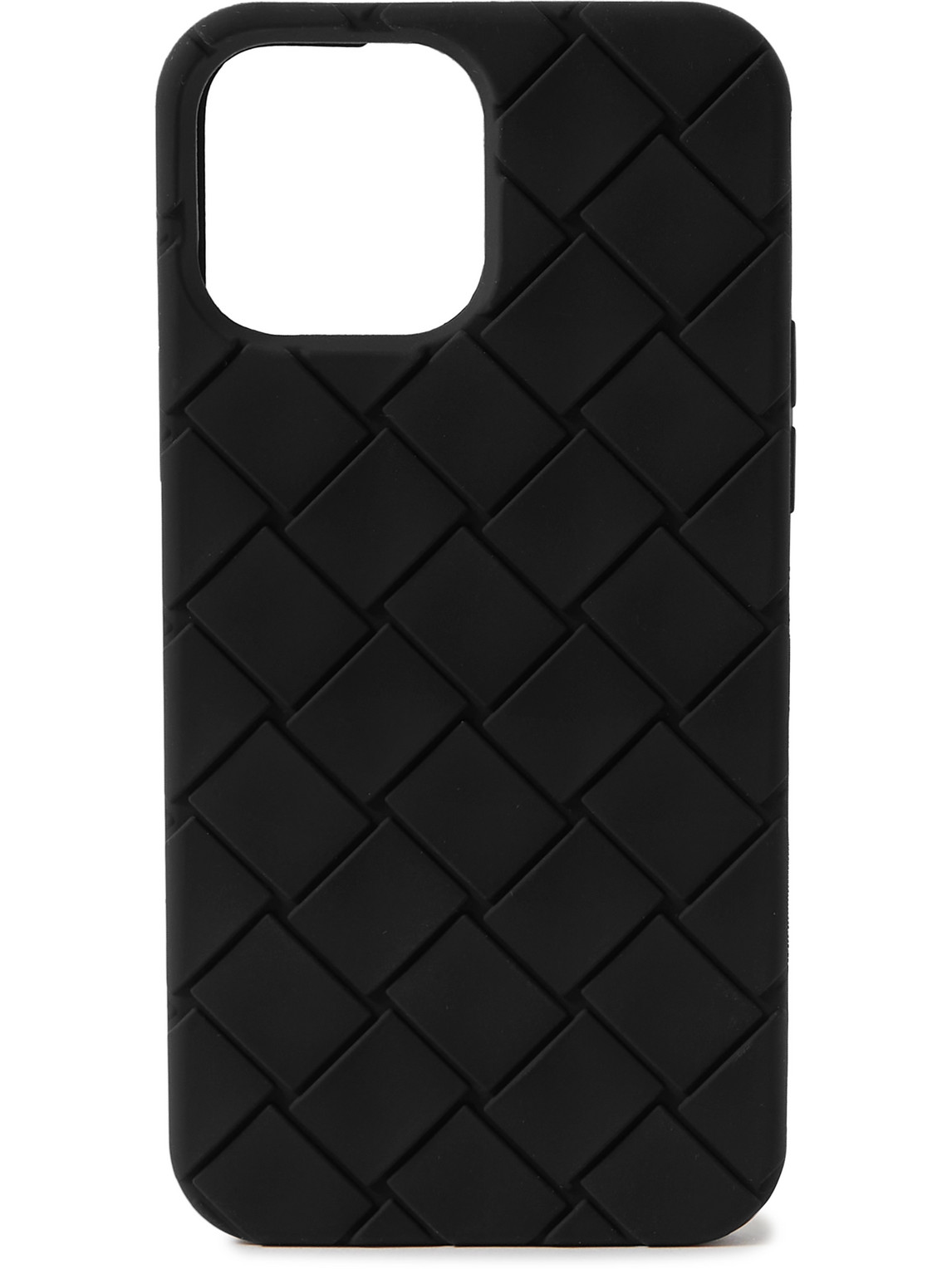 Bottega Veneta Intrecciato Rubber Iphone 13 Pro Cover In Black