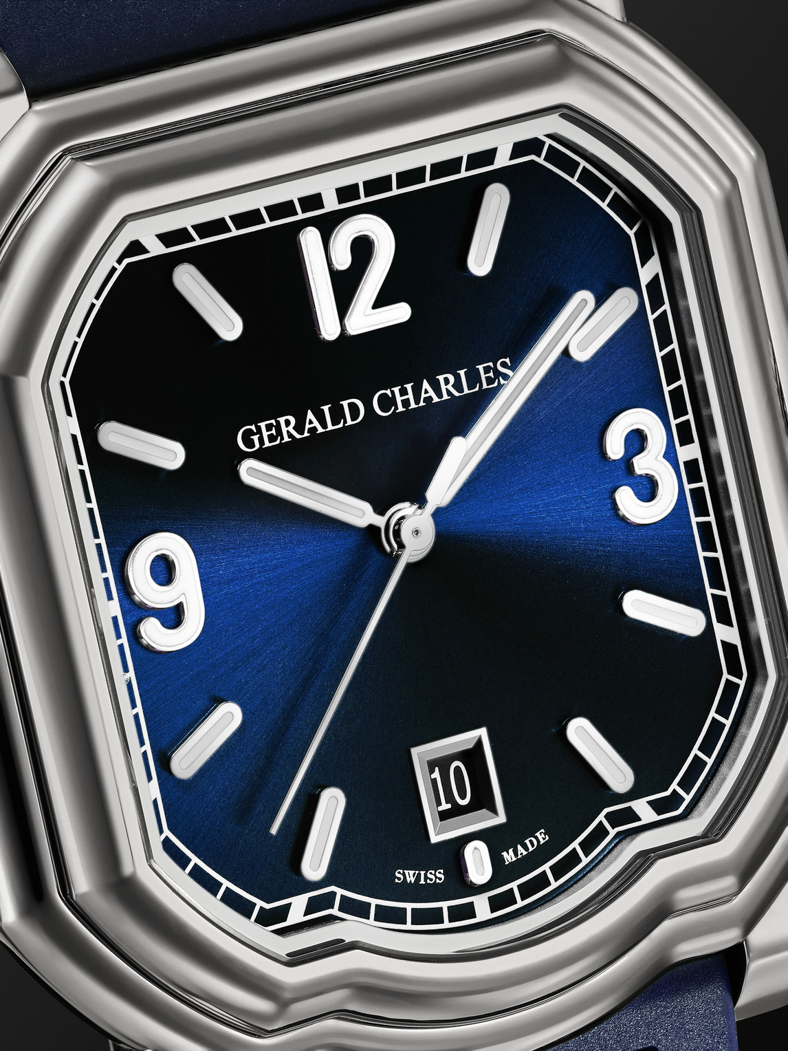 Shop Gerald Charles Gc Sport Automatic 39mm Titanium And Rubber Watch, Ref. No. Gc2.0-tx-tn-01 In Blue