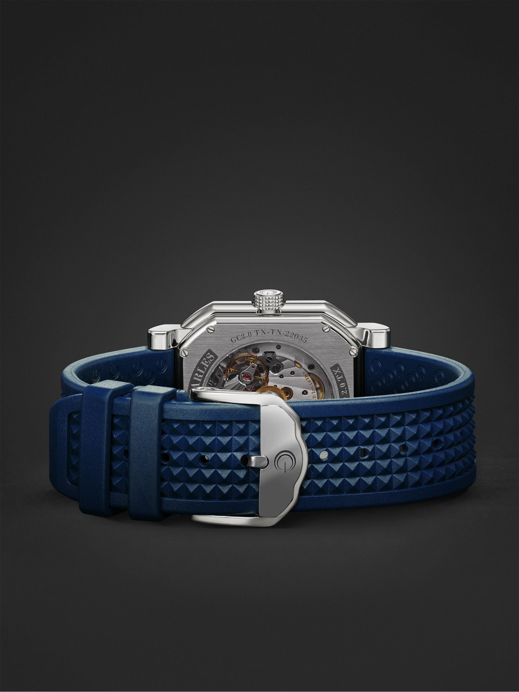 GERALD CHARLES Maestro 2.0 Ultra-Thin Automatic 39mm Stainless Steel and Rubber Watch, Ref. No. GC2.0-A-02