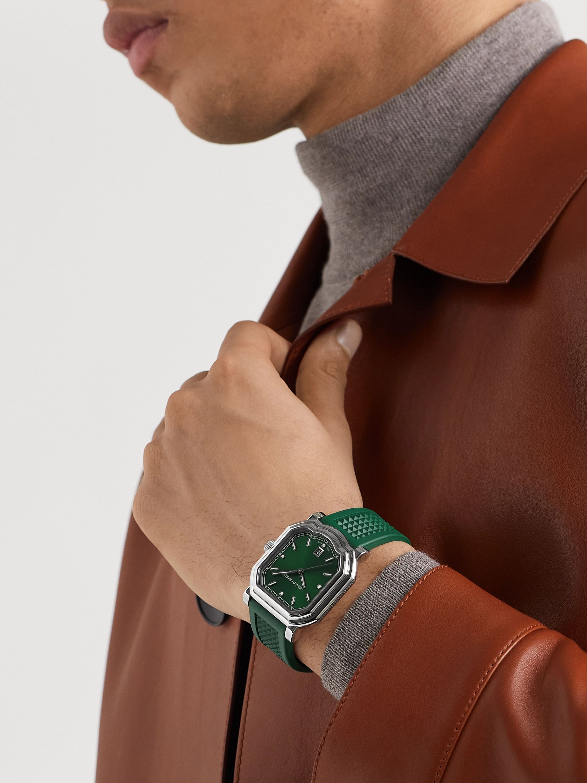 GERALD CHARLES Maestro 2.0 Ultra-Thin Automatic 39mm Stainless Steel and Rubber Watch, Ref. No. GC2.0-A-02