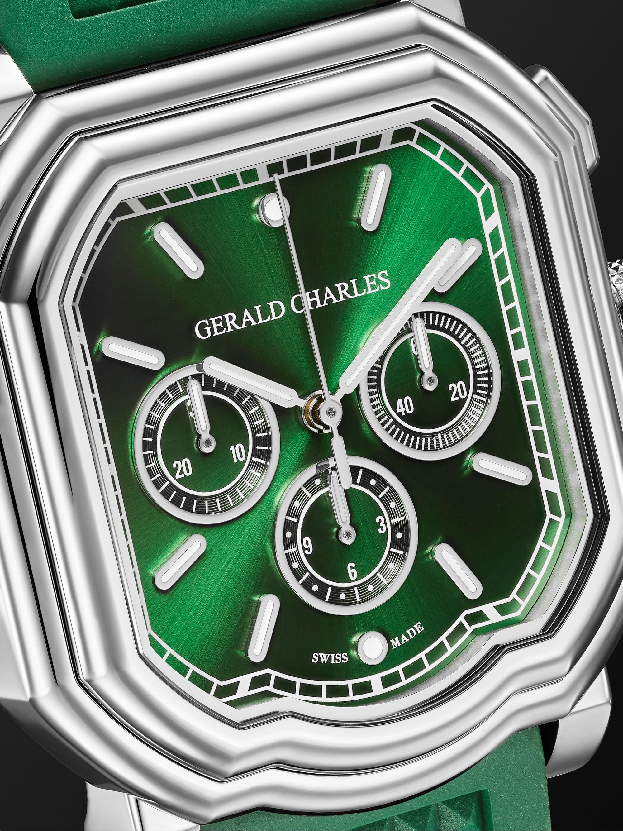 GERALD CHARLES Maestro 3.0 Automatic Chronograph 39mm Titanium and Rubber Watch, Ref.No.  GC3.0-A-02