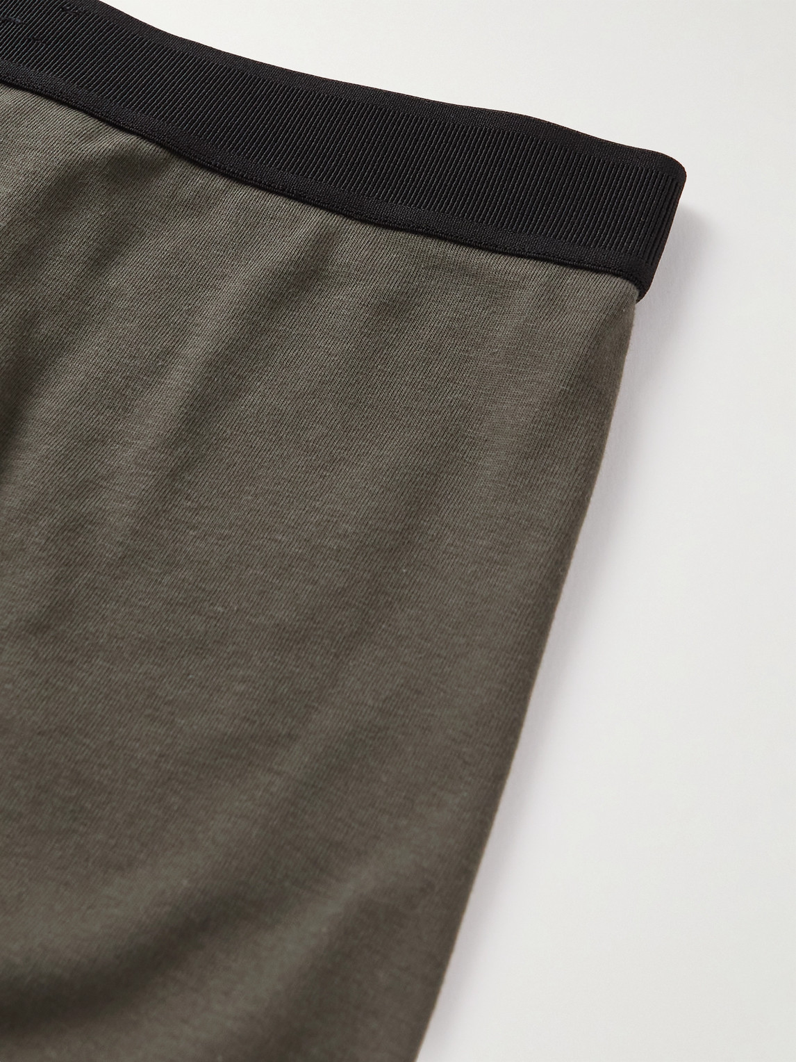 Tom Ford Logo-waistband Boxer Briefs In Green