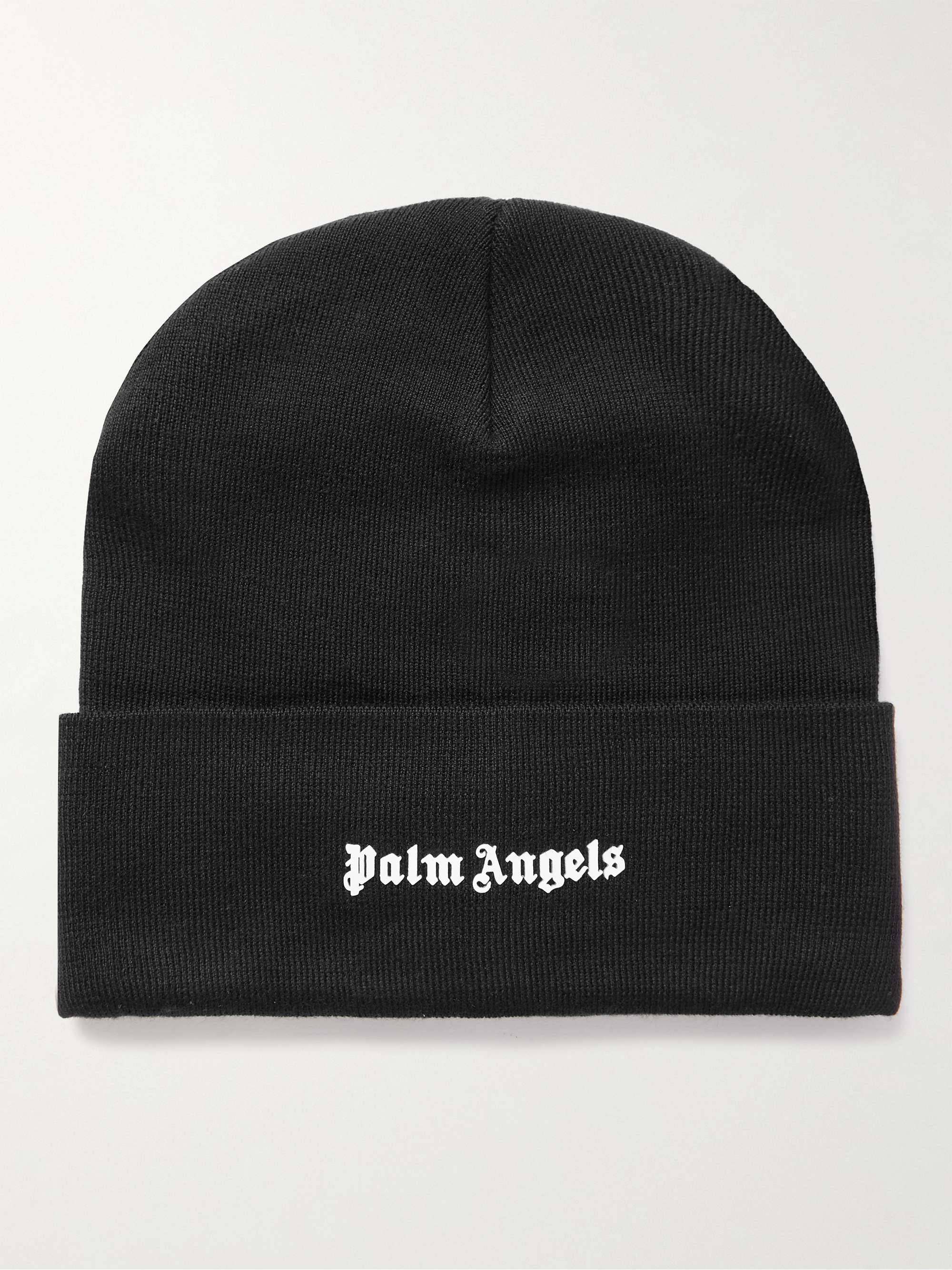 Palm Angels Black Monogram Beanie