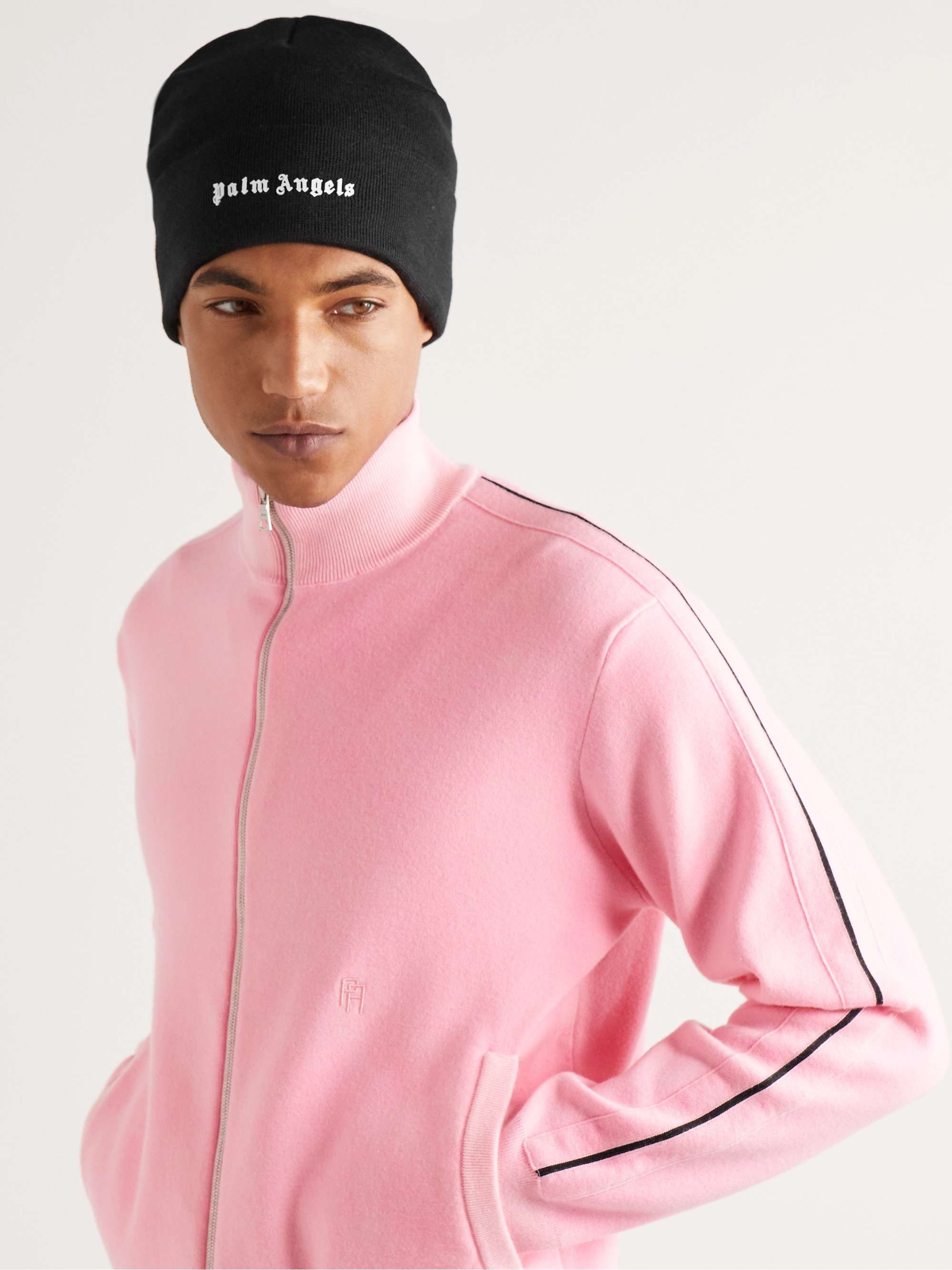 Palm Angels Kids animal-ear logo-print beanie - Pink
