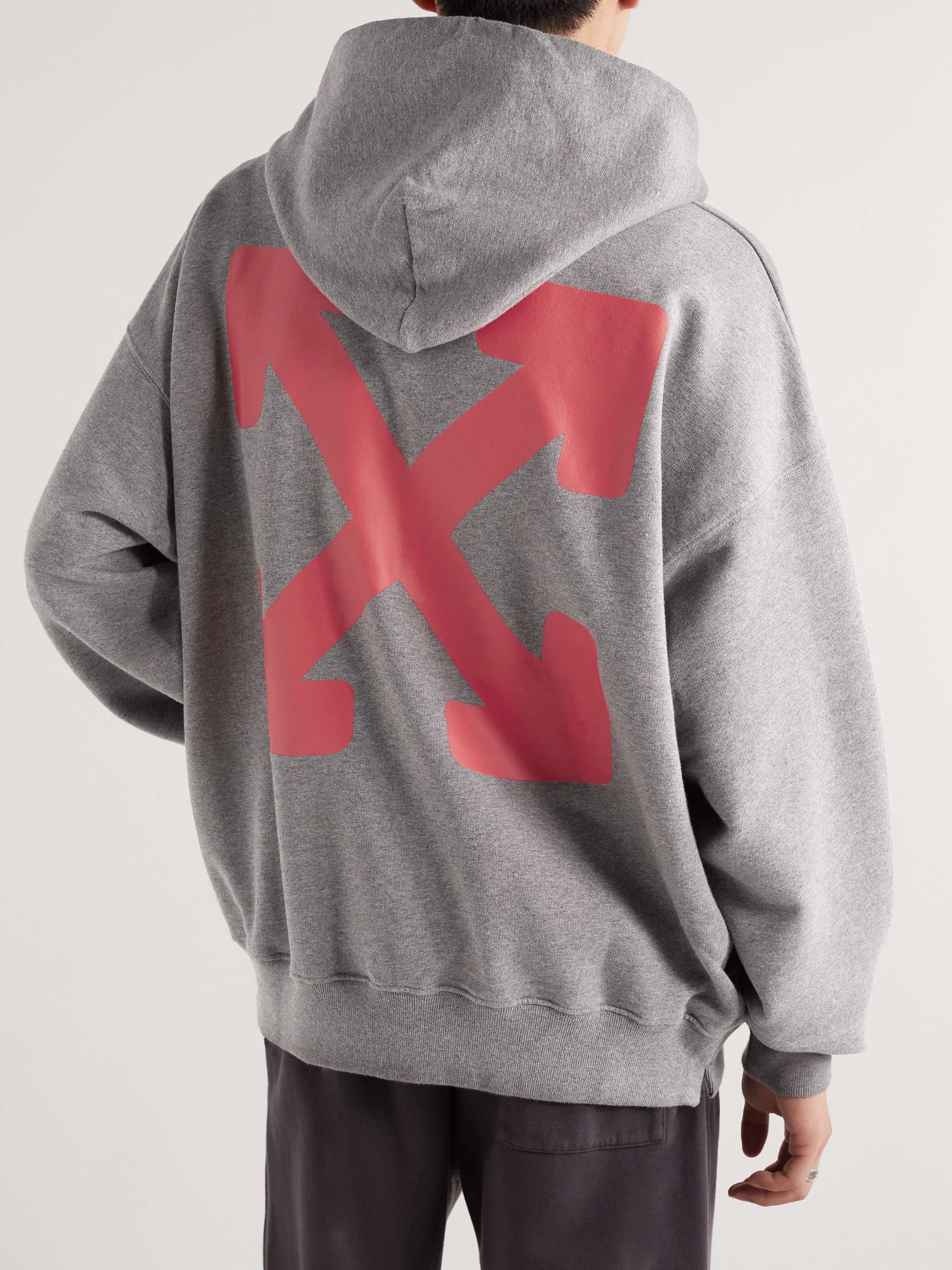 OFF-WHITE Arrow Printed Cotton-Jersey Hoodie for Men | MR PORTER