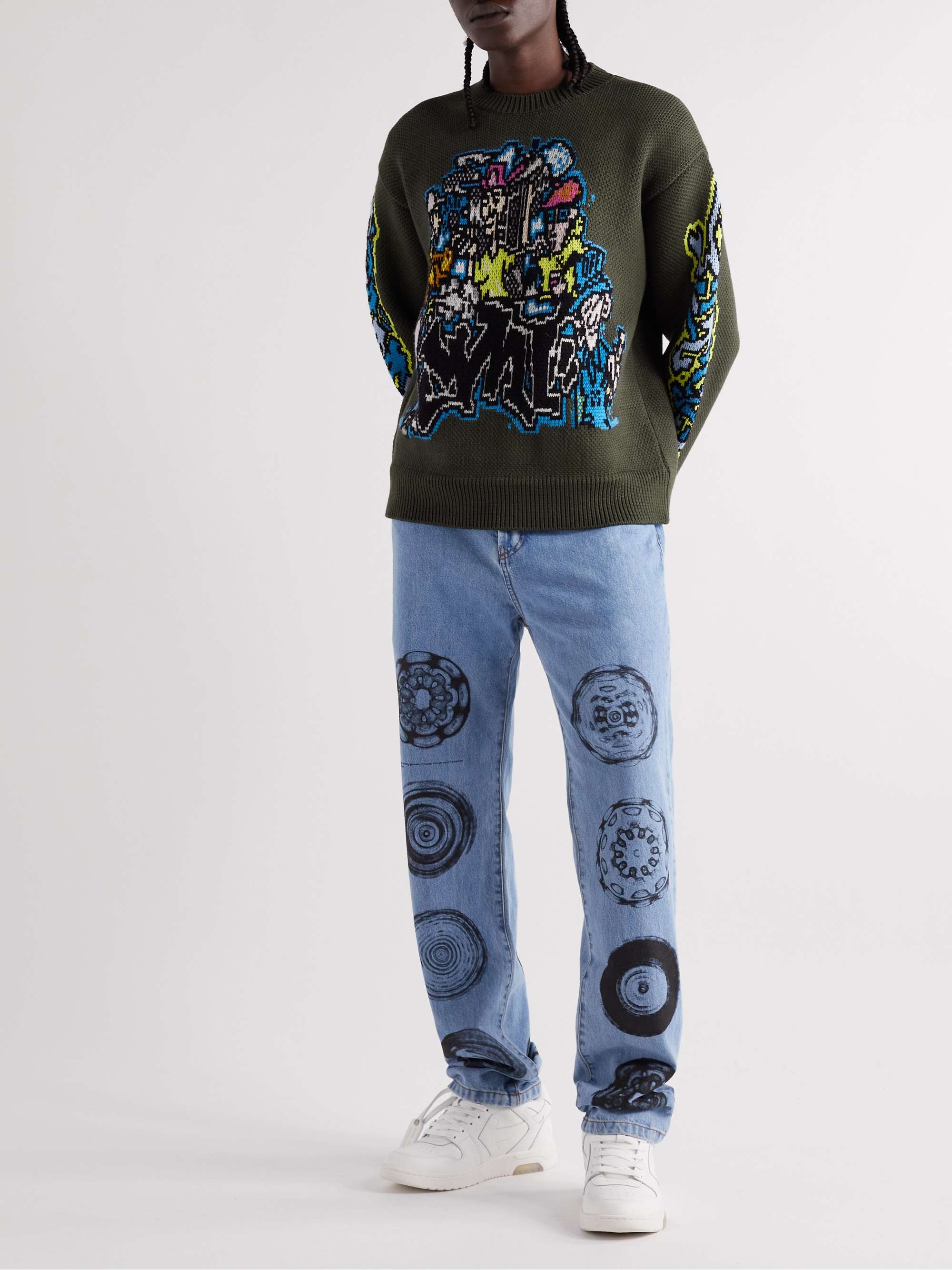 Jacquard-Knit Sweater