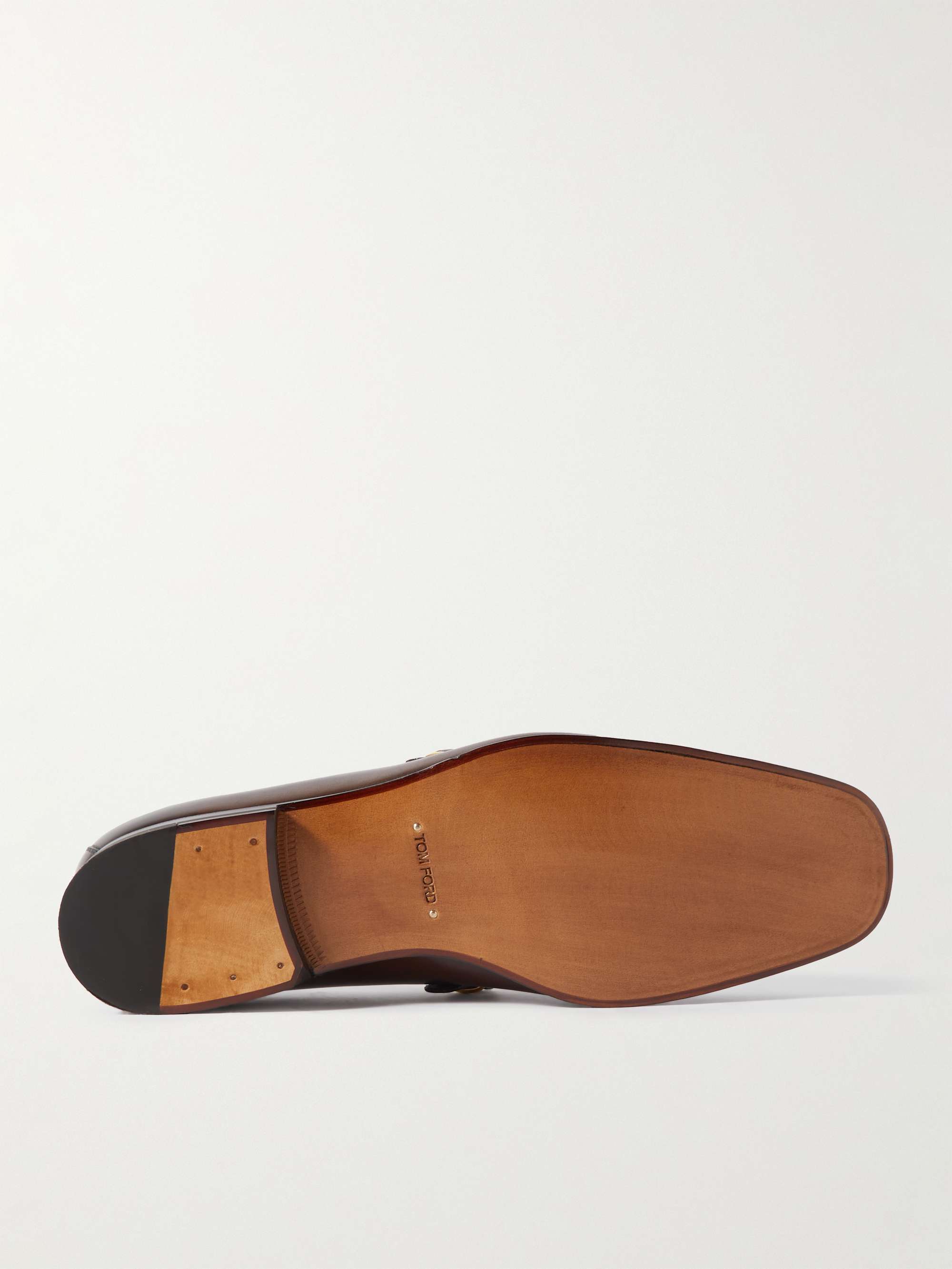 TOM FORD Jack Embellished Patent-Leather Loafers